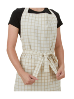 Hawkins New York Essential Yarn Dyed Check Apron l Ivory & Flax