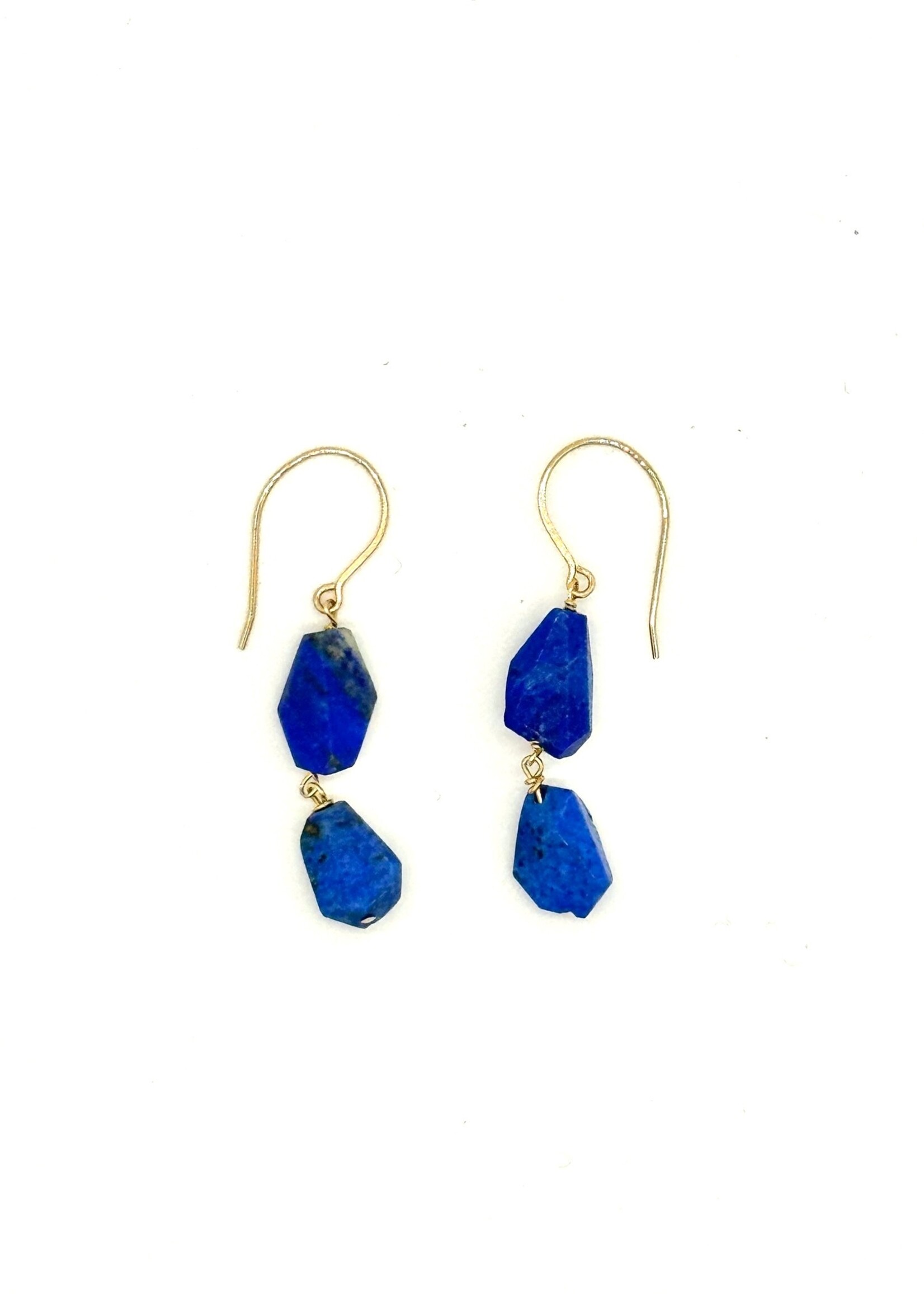 Tessa Kemp Tessa Kemp Earrings -  Double Lapis Drop