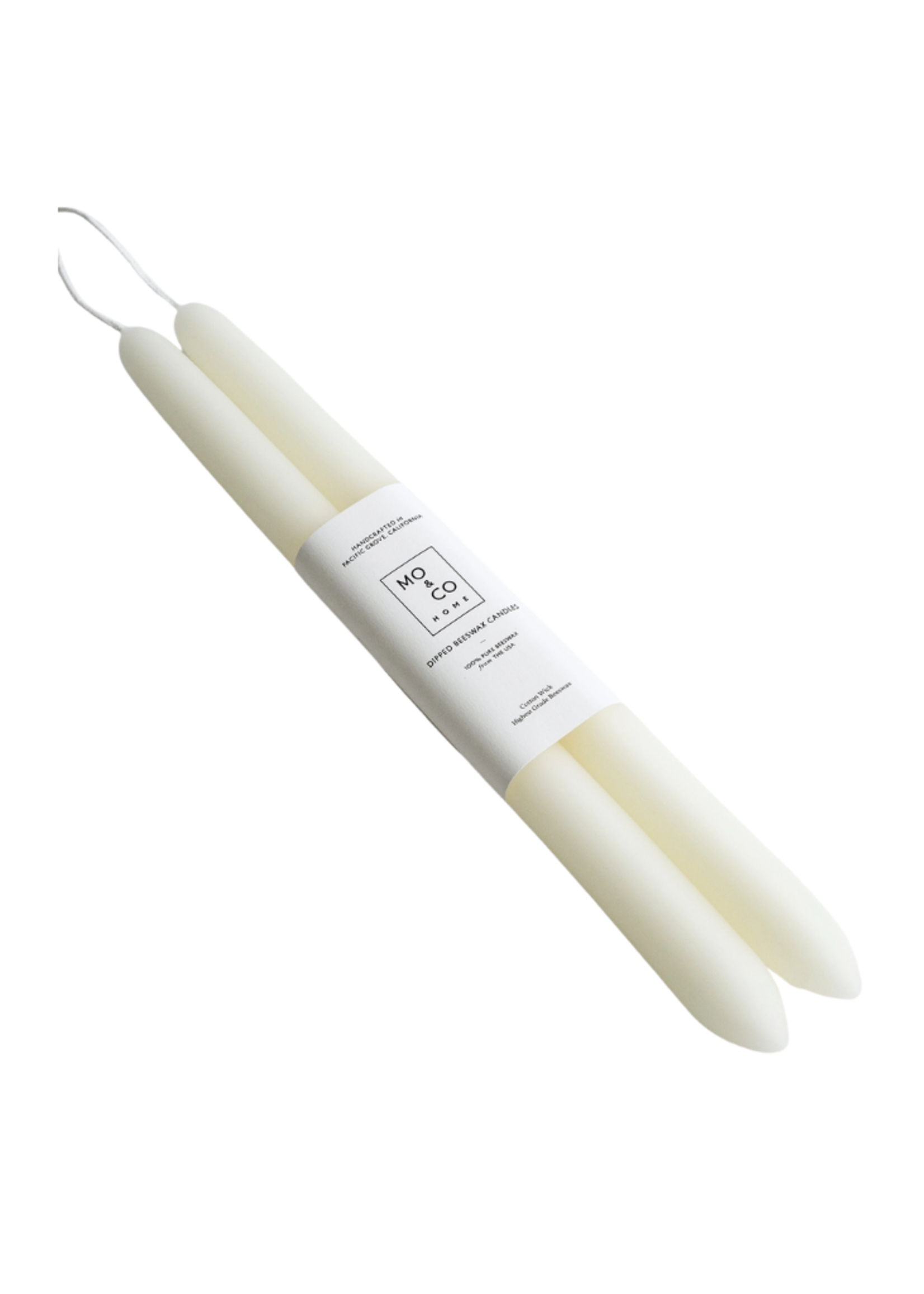 Mo&Co Home Mo&Co Home - 100% Beeswax Dipped Candles | Natural White 10 Inches
