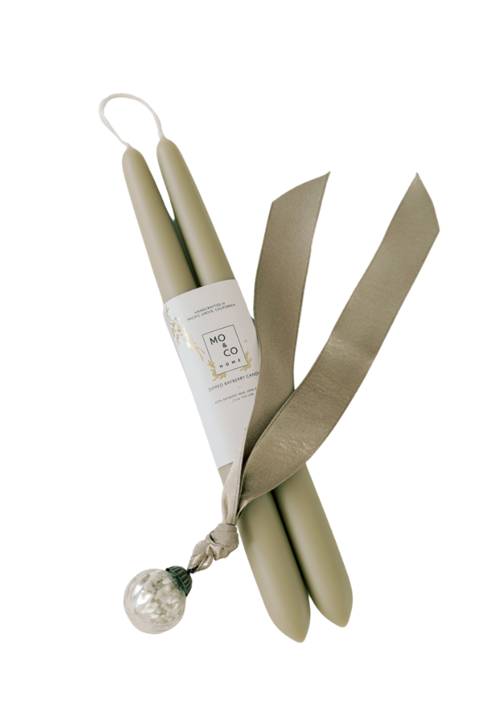 Mo&Co Home Limited Edition Bayberry Dipped Taper Candles l 10 inch
