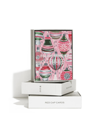 Red Cap Cards Retro Ornaments Boxed Holiday Greeting Cards S/8