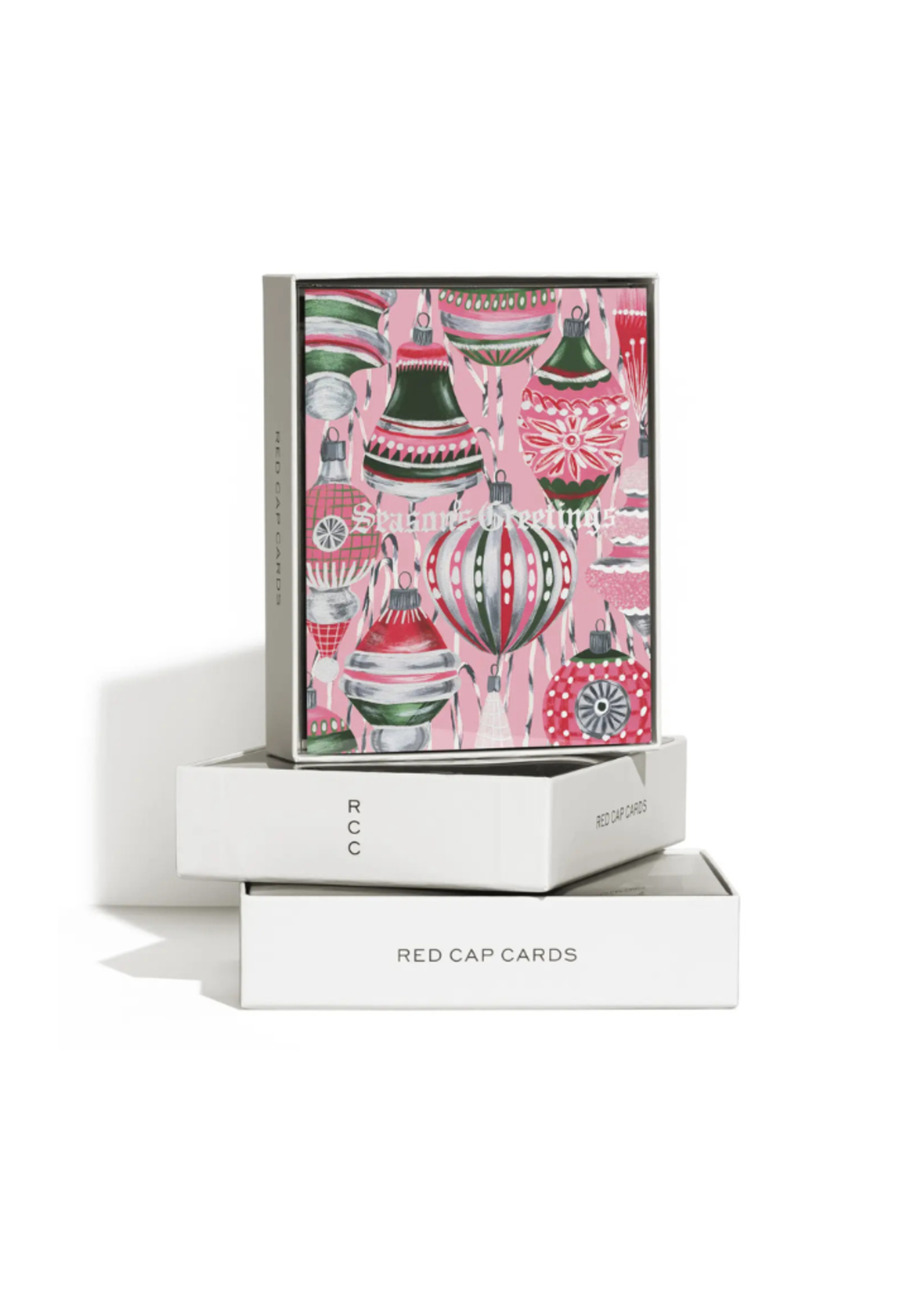 Red Cap Cards Red Cap Cards 2024 Retro Ornaments Boxed Holiday Greeting Cards S/8