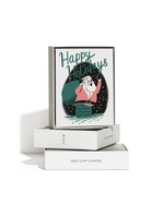 Red Cap Cards Santa Chimney Boxed Holiday Greeting Cards S/8