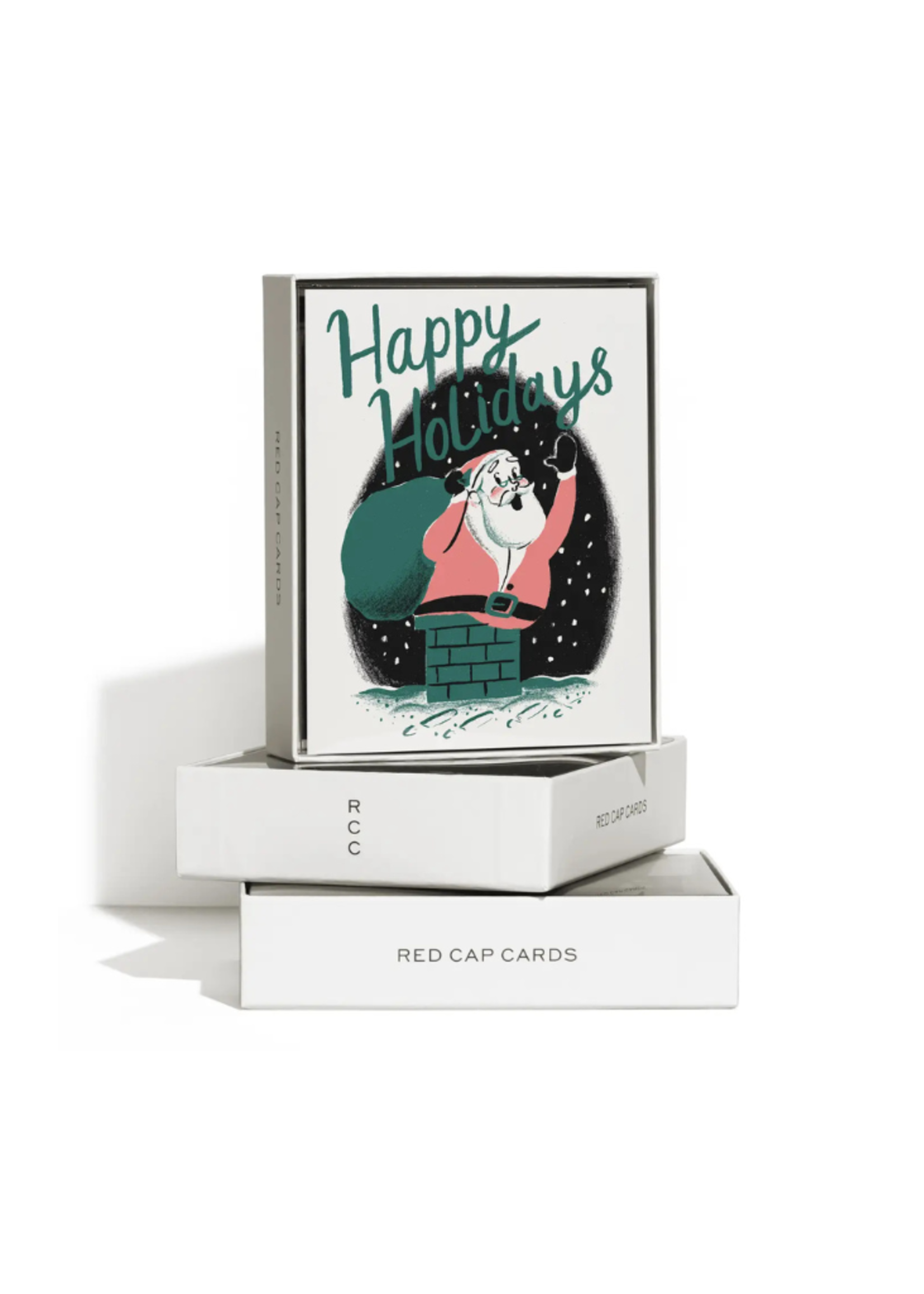 Red Cap Cards Red Cap Cards 2024 Santa Chimney Boxed Holiday Greeting Cards S/8
