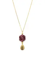 WenWen Designs WenWen Designs - Hexagon Teardrop Necklace