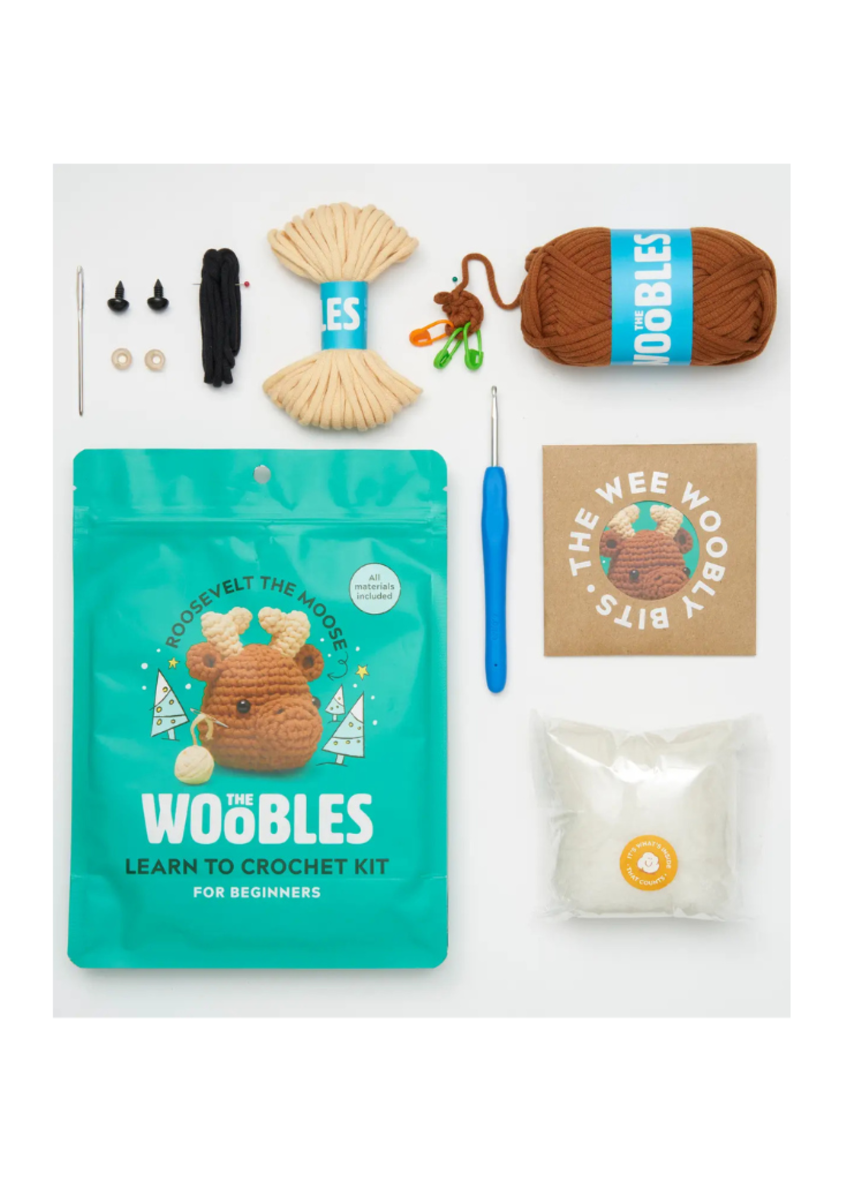 The Woobles The Woobles - Roosevelt the Moose  Crochet Kit