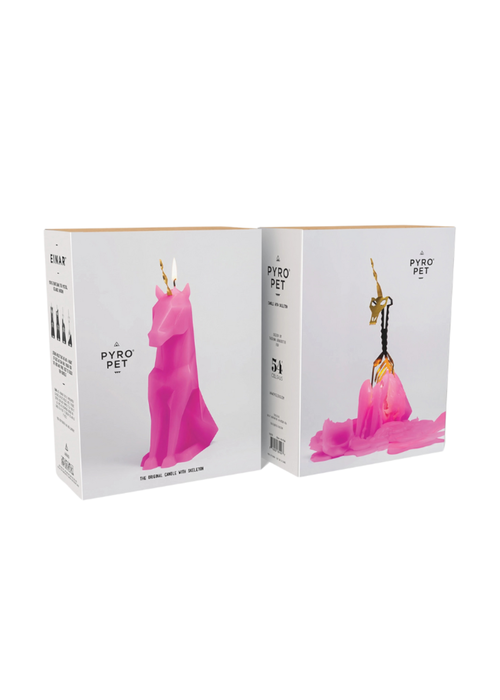 54 Celsius 54 Celsius - PyroPet Einar Unicorn Skeleton Candle l Hot Pink