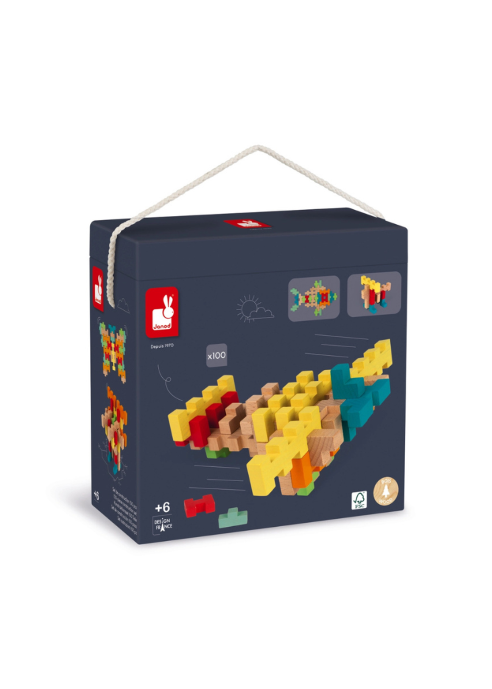 Janod Janod - 100 Piece Construction Set l 6+