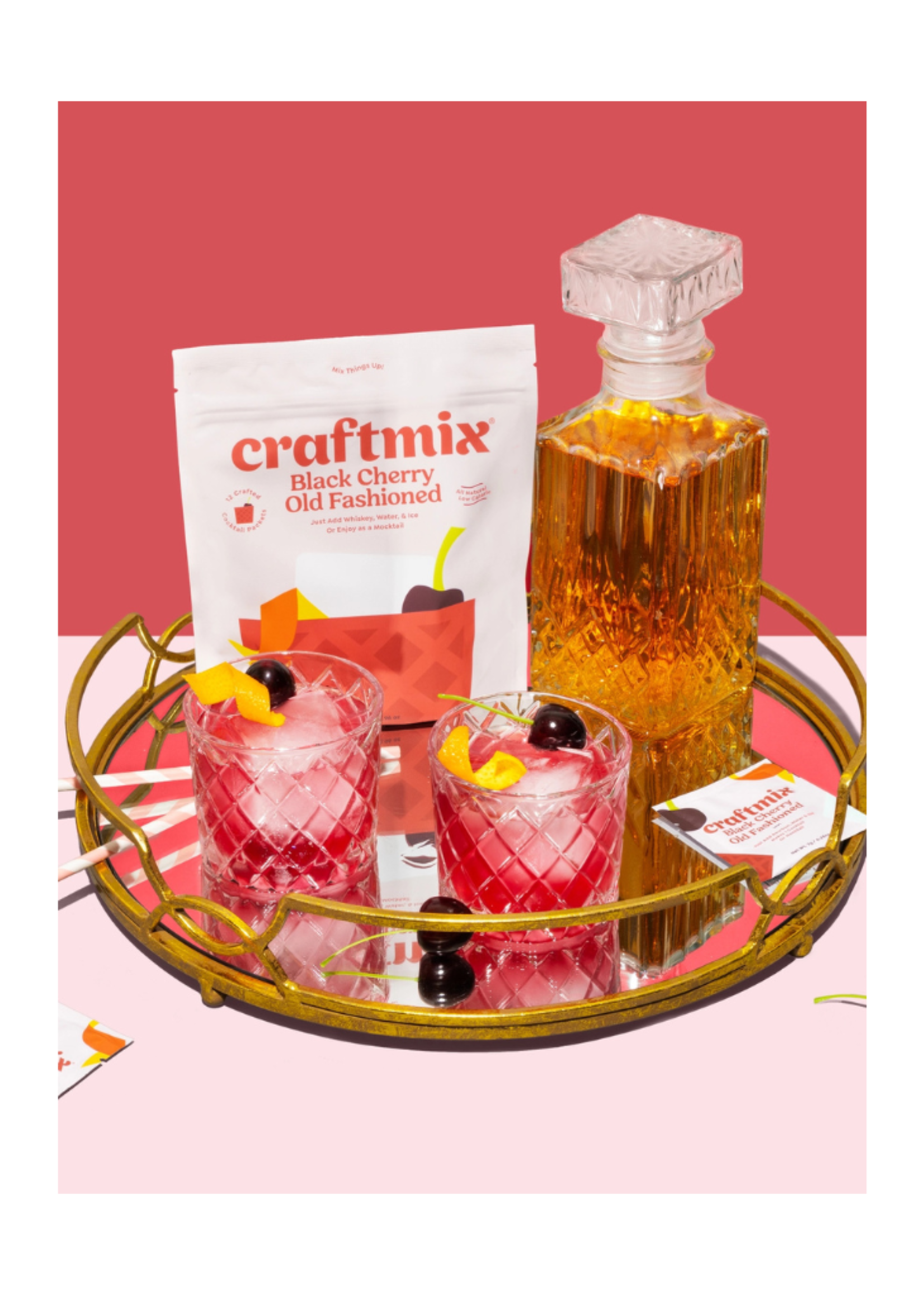 Craftmix Craftmix - Black Cherry Old Fashioned Mixer - 12 Servings Multipack