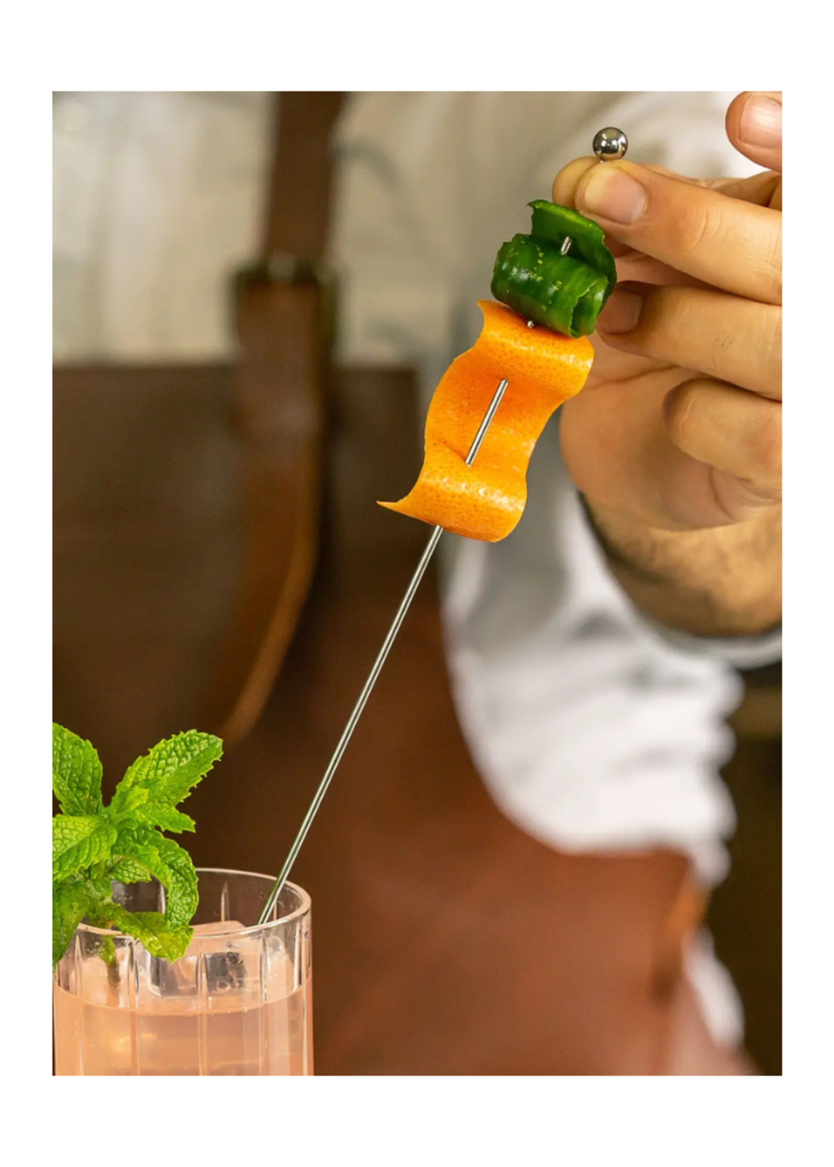 A Bar Above A Bar Above l Cocktail Picks For Garnishes, Stainless (12 Piece, Long)