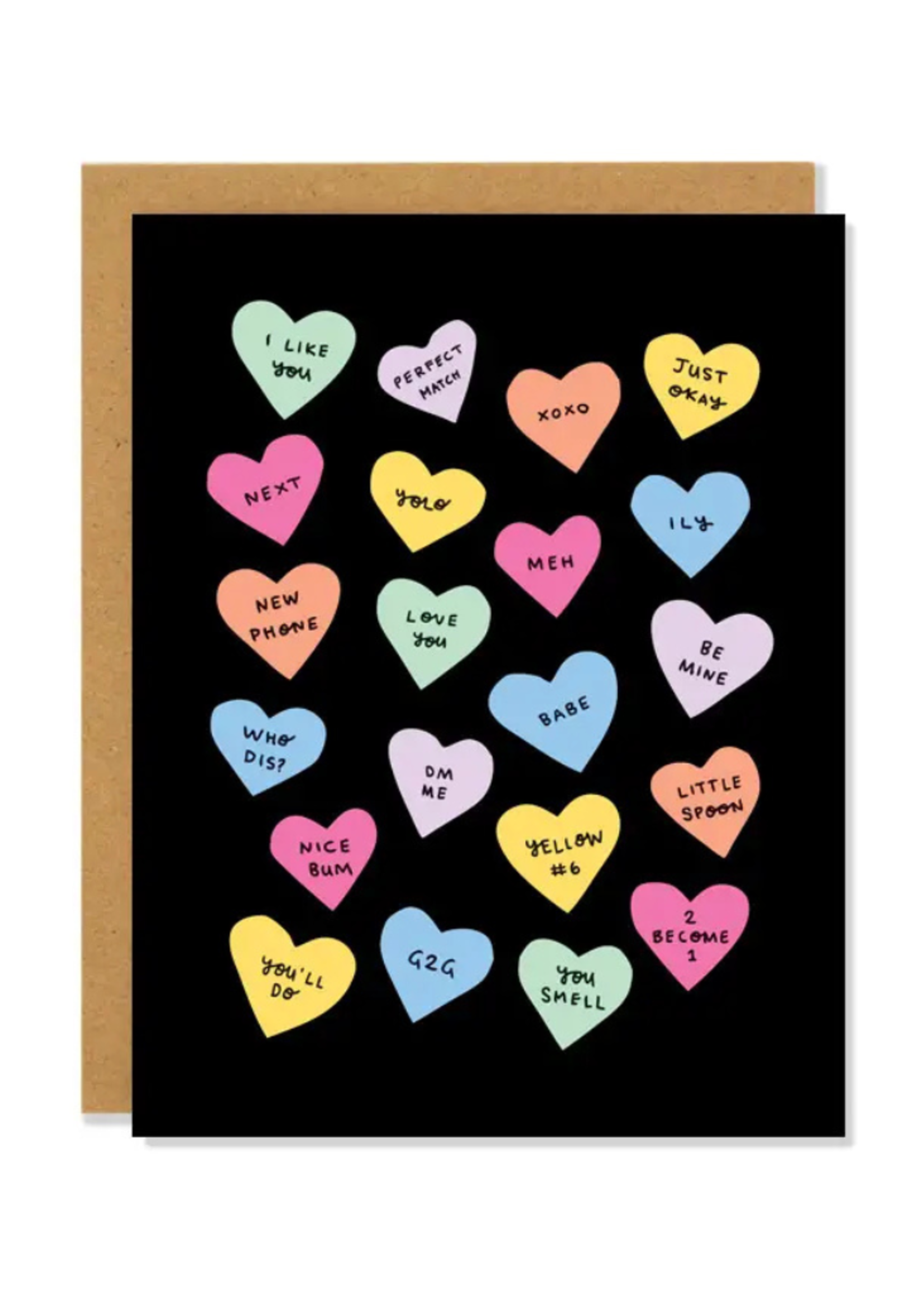 Badger & Burke Badger & Burke Candy Hearts - Valentine's Greeting Card