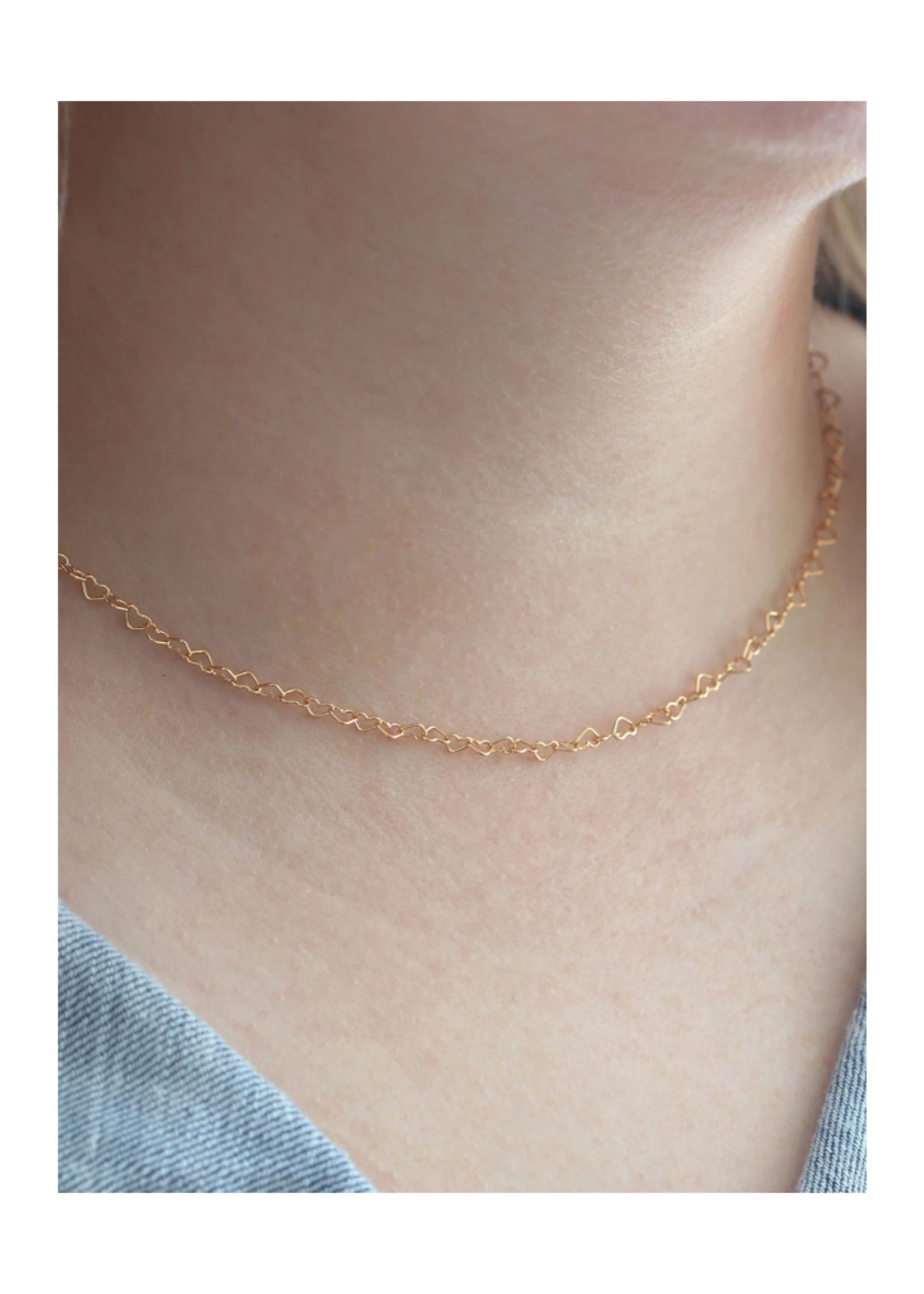 Kris Nations Jewels, Inc. Kris Nations Heart Chain Necklace Gold Fill