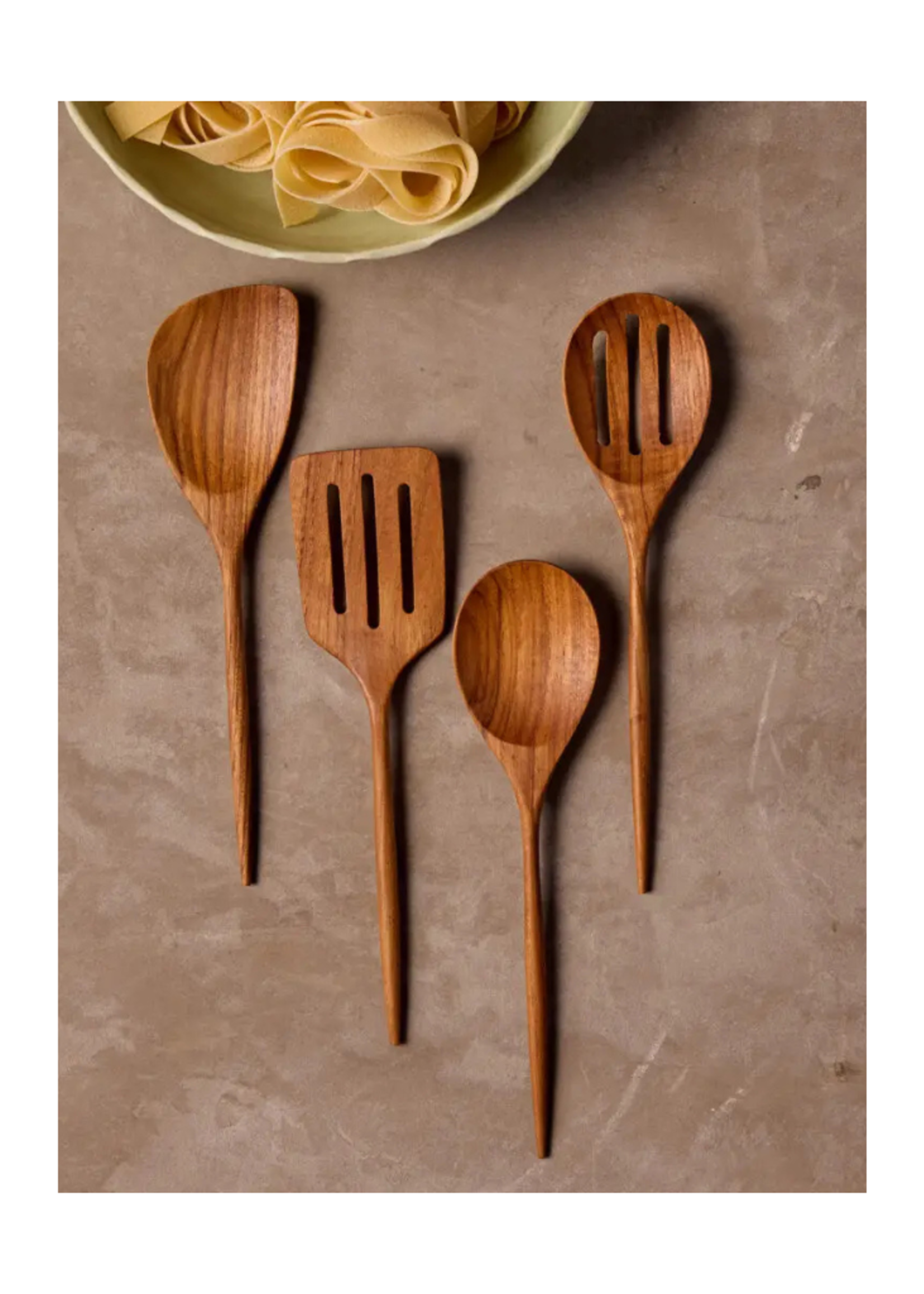 Be Home Be Home Padma Teak Mini Kitchen Utensils, Set of 4