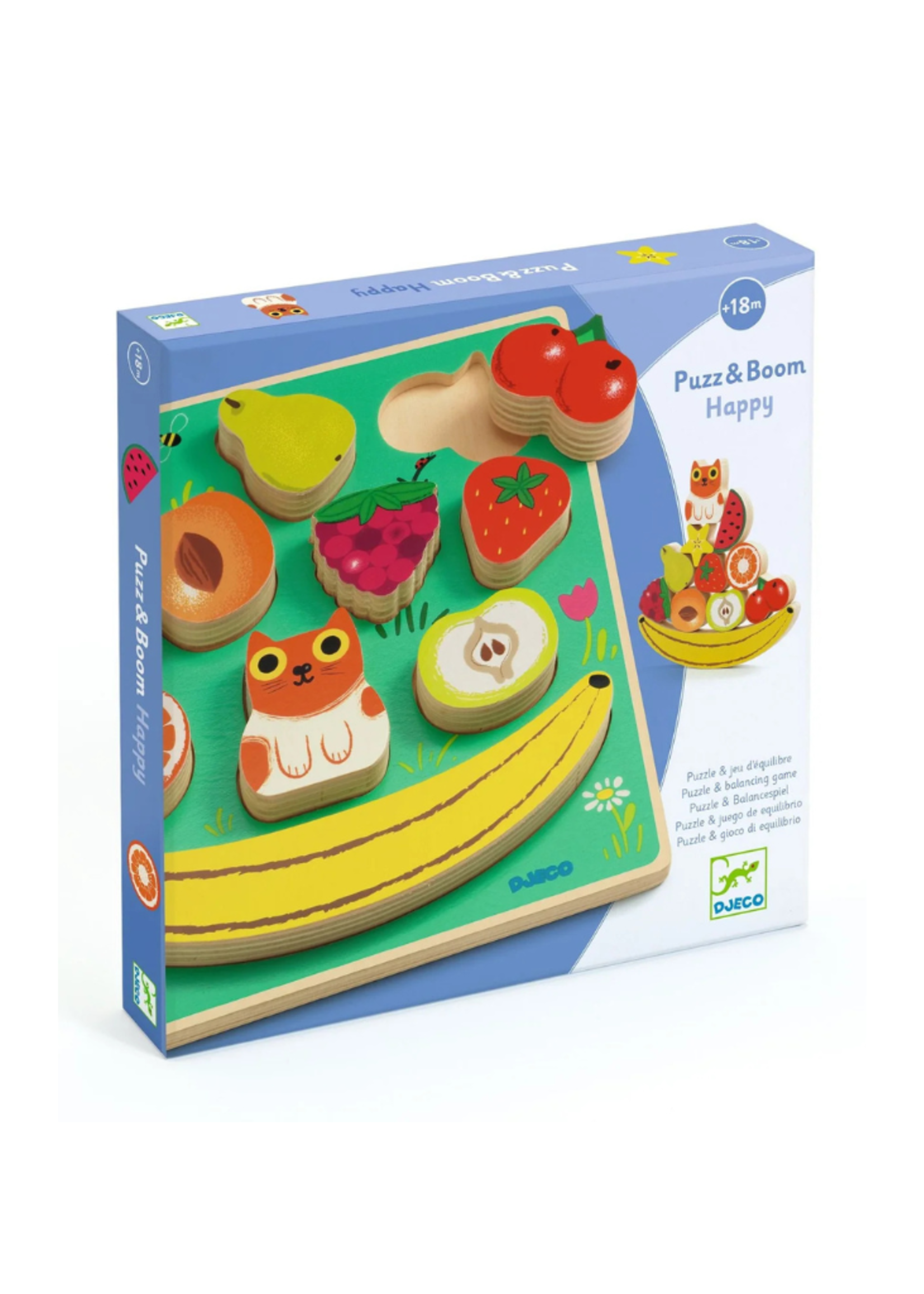 Djeco Djeco Puzz & Boom Happy Wooden Puzzle