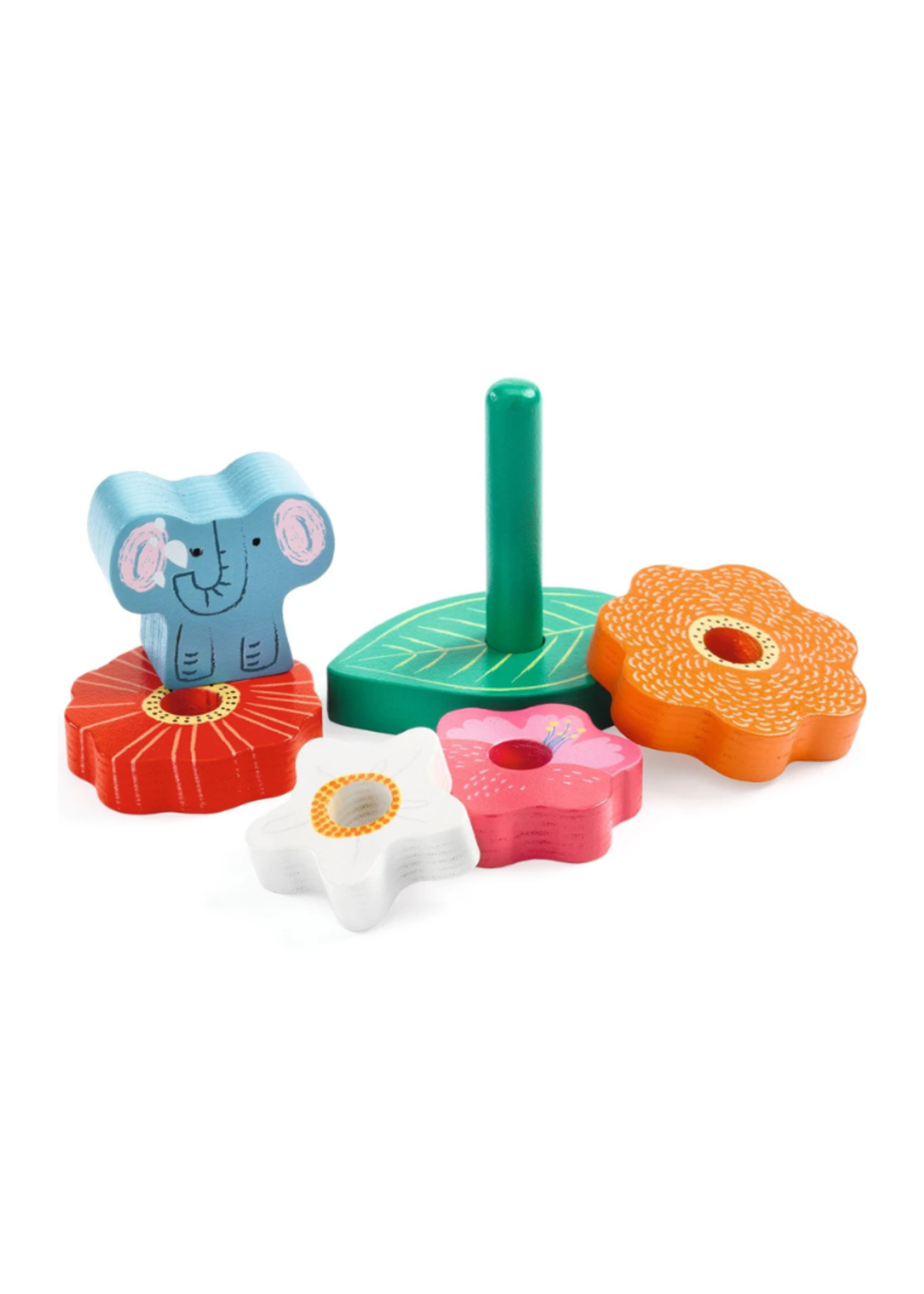 Djeco Djeco Puzz & Stack Happy Wooden Puzzle