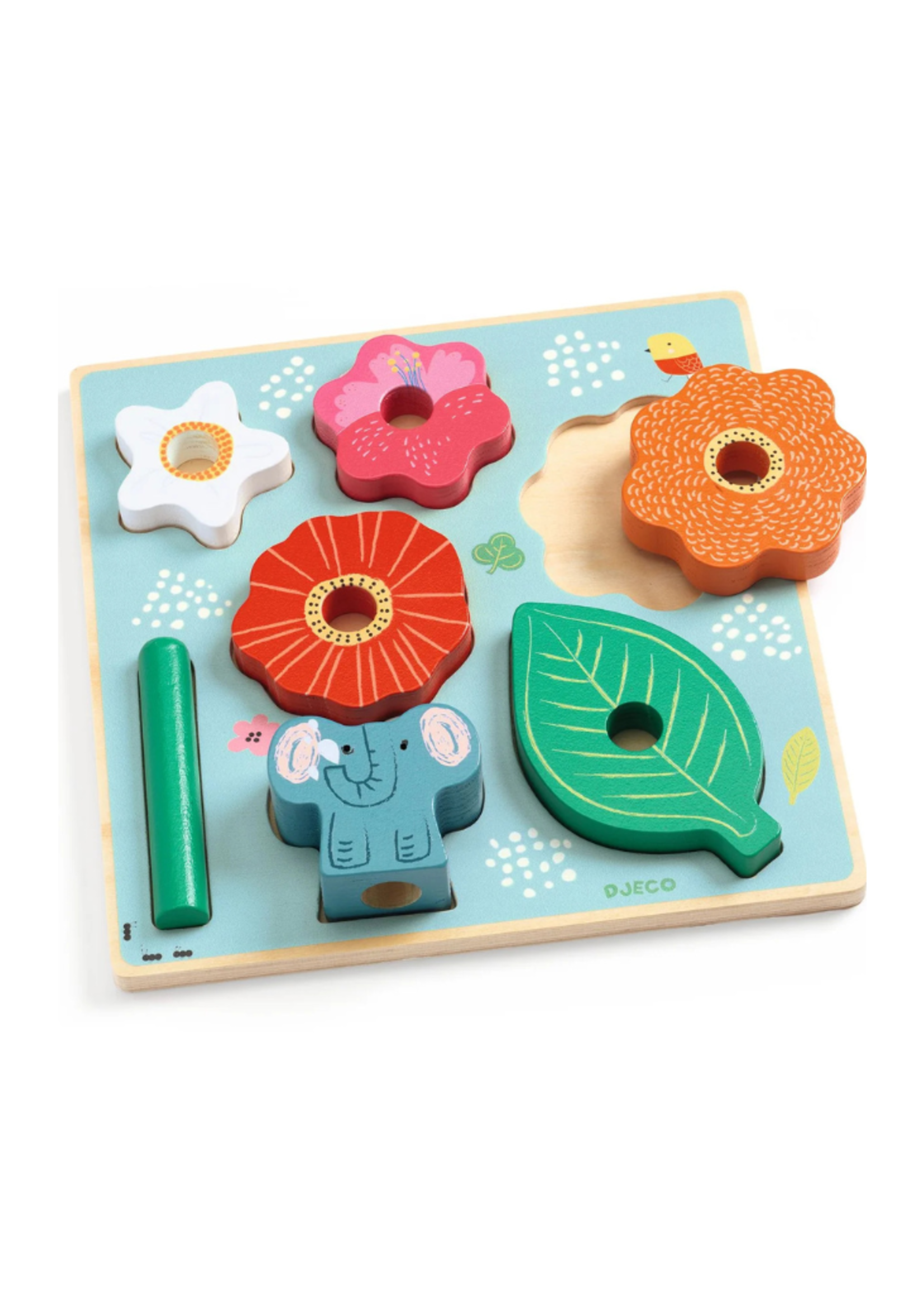 Djeco Djeco Puzz & Stack Happy Wooden Puzzle