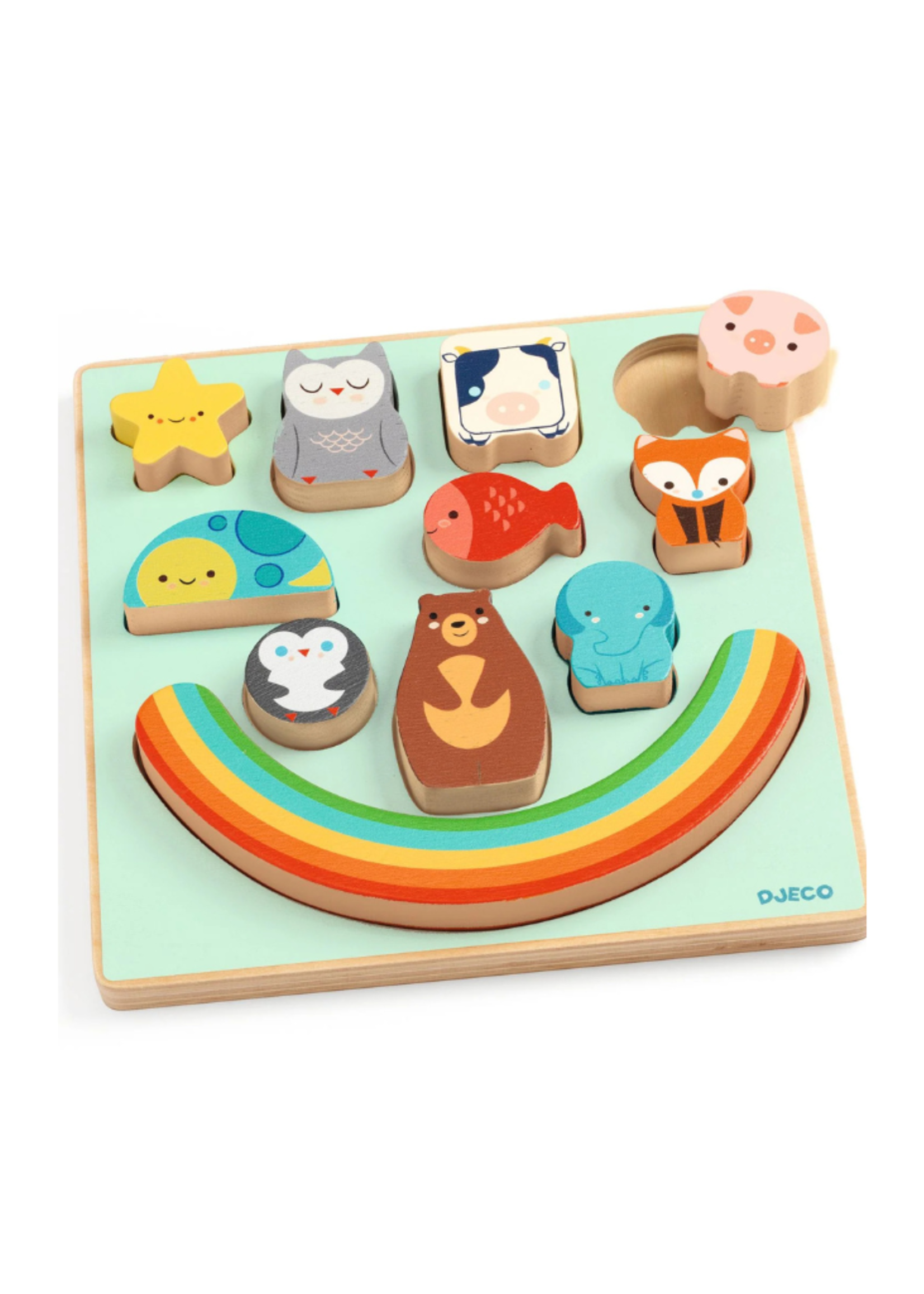 Djeco Djeco Puzz & Boom Rainbow Wooden Puzzle