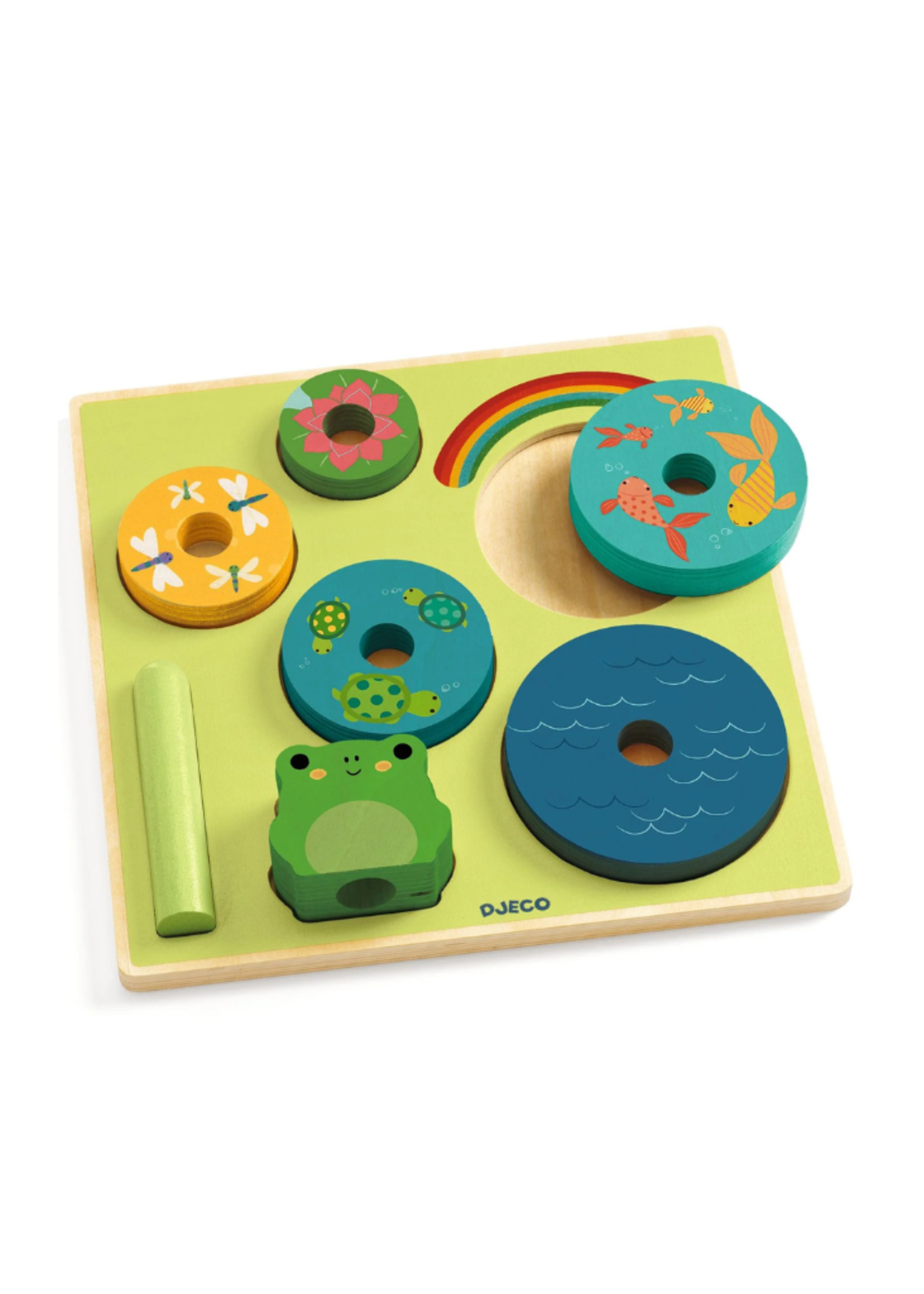 Djeco Djeco Puzz & Stack Rainbow Wooden Puzzle