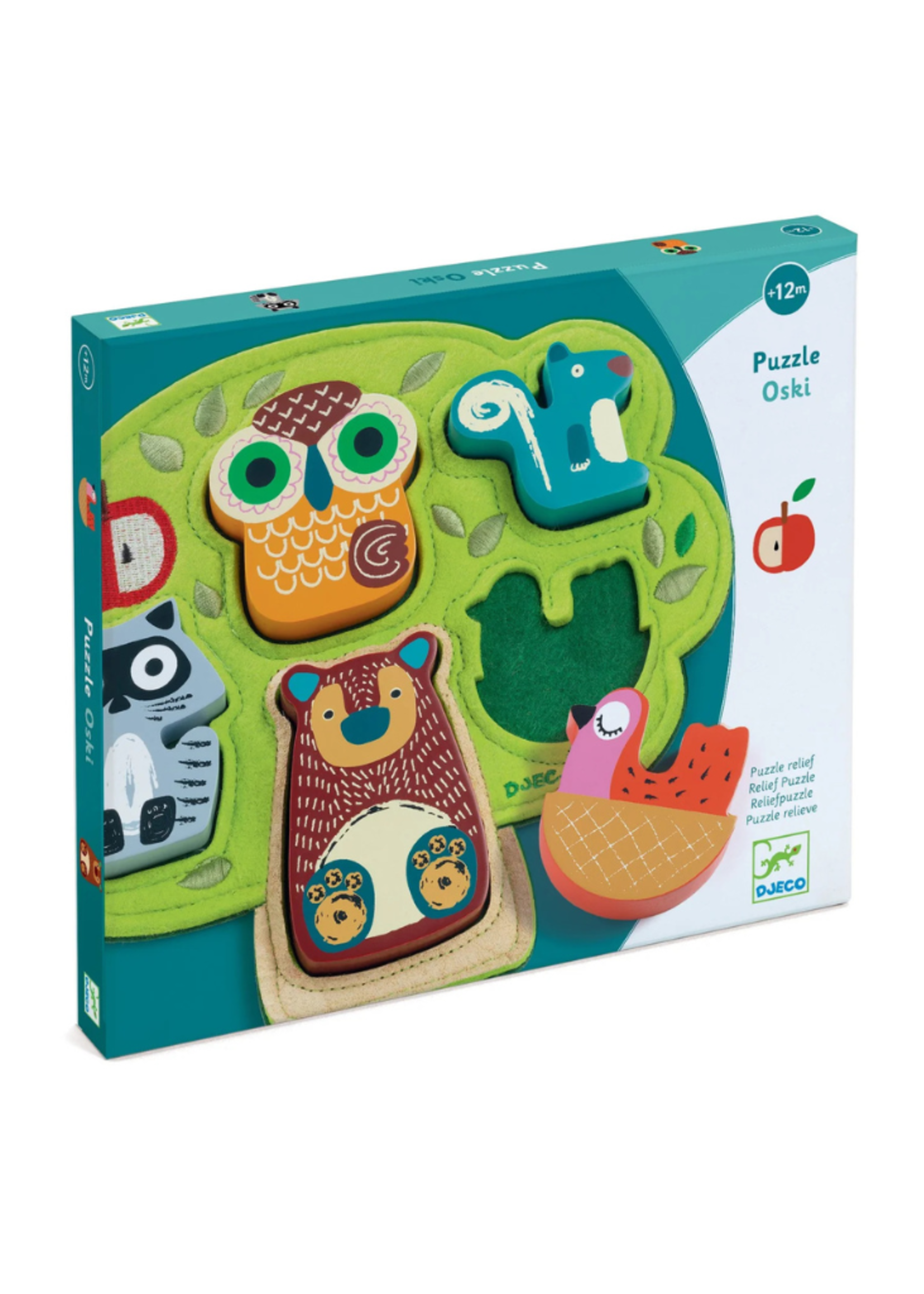 Djeco Djeco Oski Embroidered Felt & Wood Puzzle
