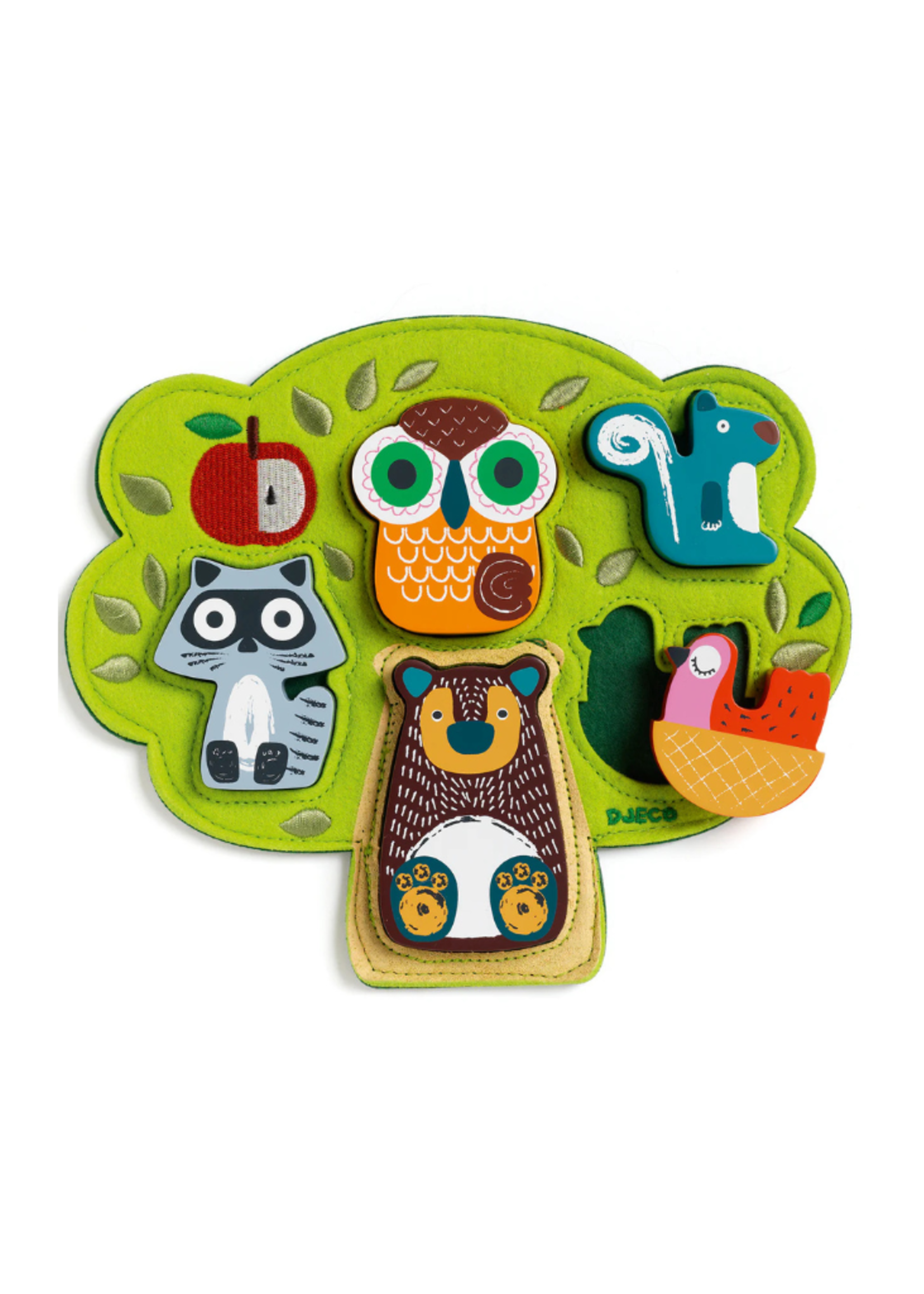 Djeco Djeco Oski Embroidered Felt & Wood Puzzle