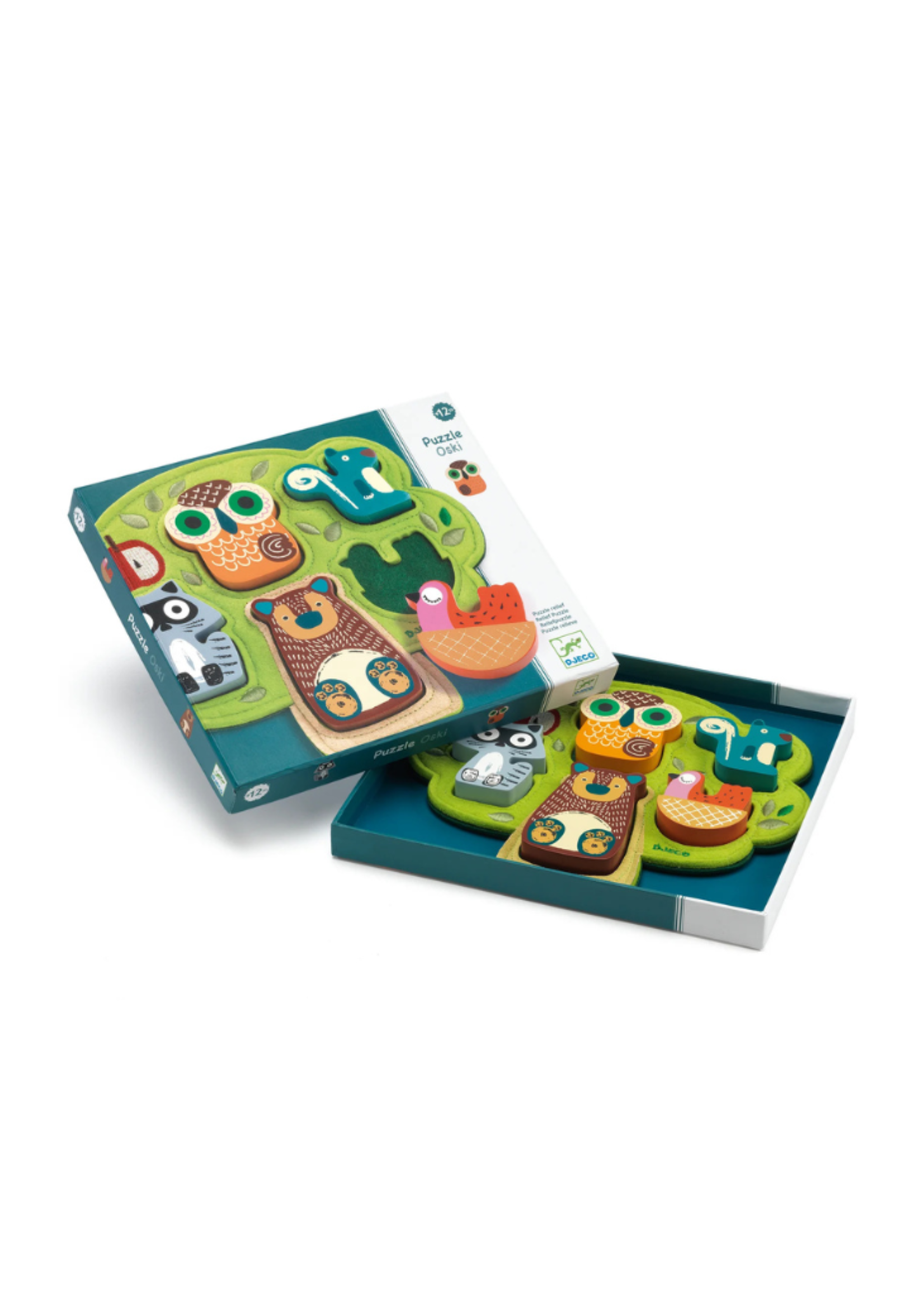 Djeco Djeco Oski Embroidered Felt & Wood Puzzle