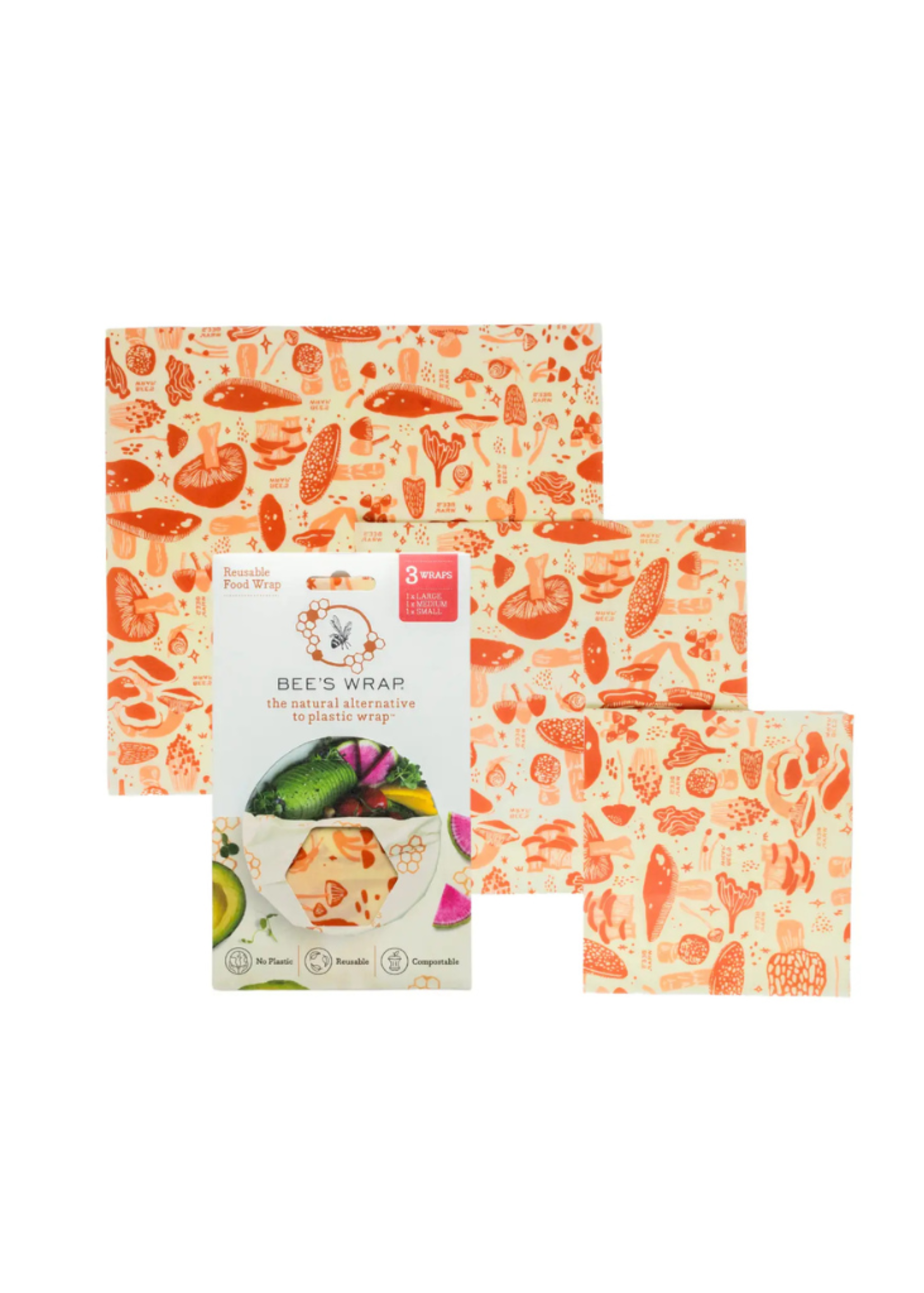 Bee's Wrap Bee's Wrap  Assorted 3 Pack - Mushroom Magic, Limited Edition