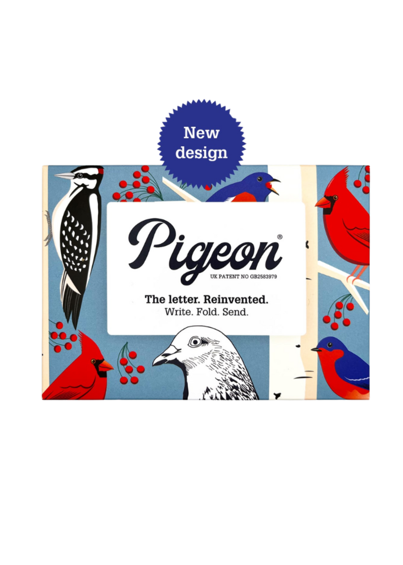 Pigeon Pigeonposted  - Carnival of Colors Pigeons Letter & Envelope in One