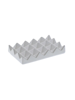 HomArt Ceramic Soap Dish - Raised Pyramid l  Matte White