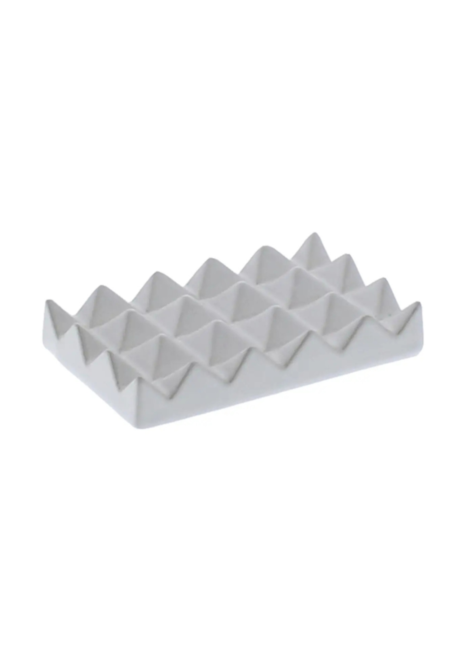 HomArt HomArt Ceramic Soap Dish - Raised Pyramid l  Matte White