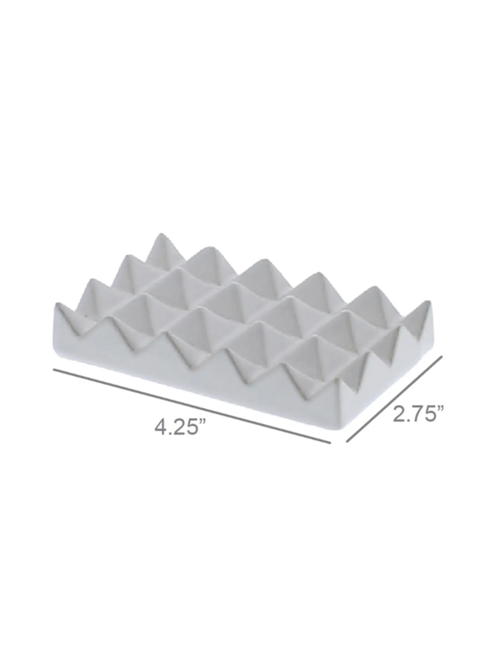 HomArt HomArt Ceramic Soap Dish - Raised Pyramid l  Matte White