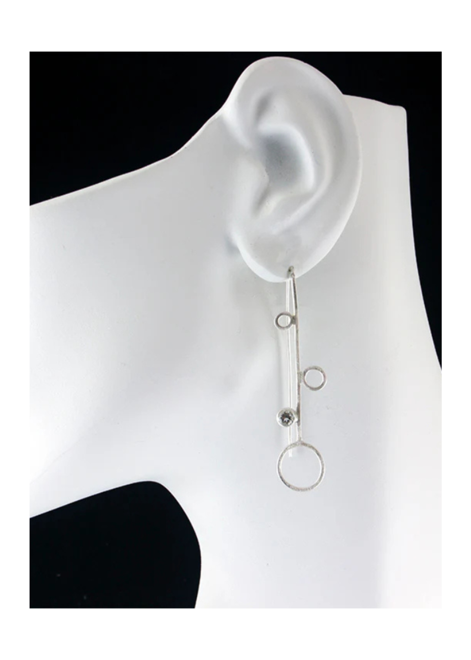 Eko Jewelry Design Eko Jewelry Design Capriana Earrings - Sterling Silver + White Topaz