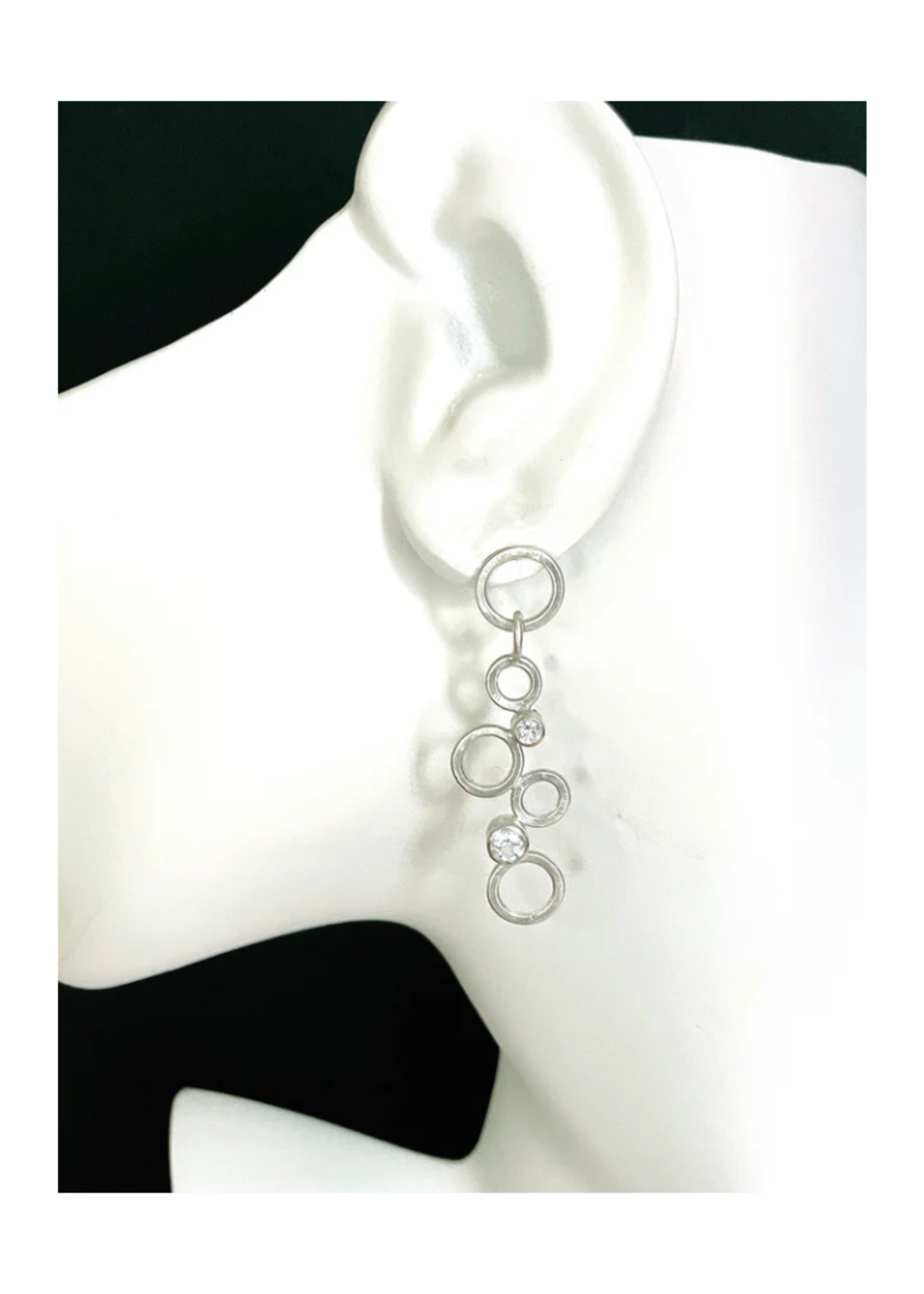 Eko Jewelry Design Eko Jewelry Design Kadence Earrings - Sterling Silver +  White Topaz