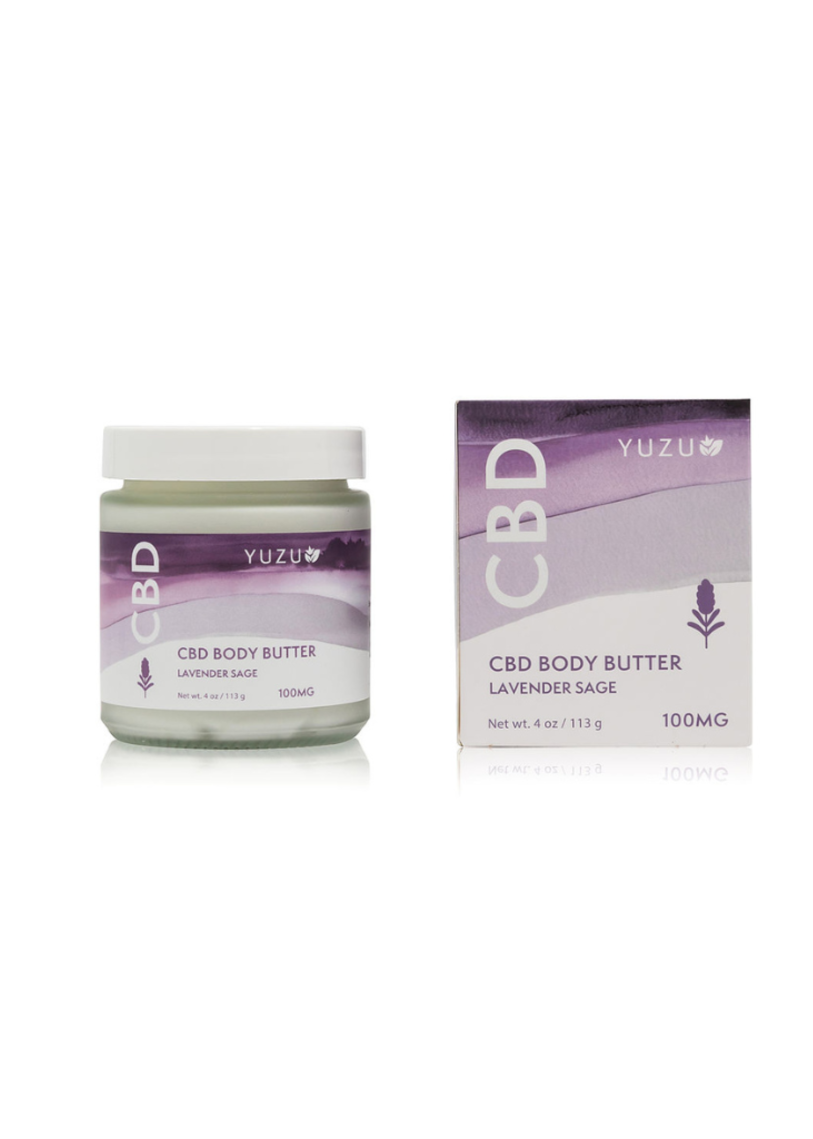 Yuzu Soap Yuzu Soap - CBD Body Butter Lavender Sage 100mg 4oz.