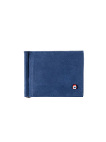 Larmorie Officiel Hector Money Clip Wallet l Nubuck Leather Mer Indigo