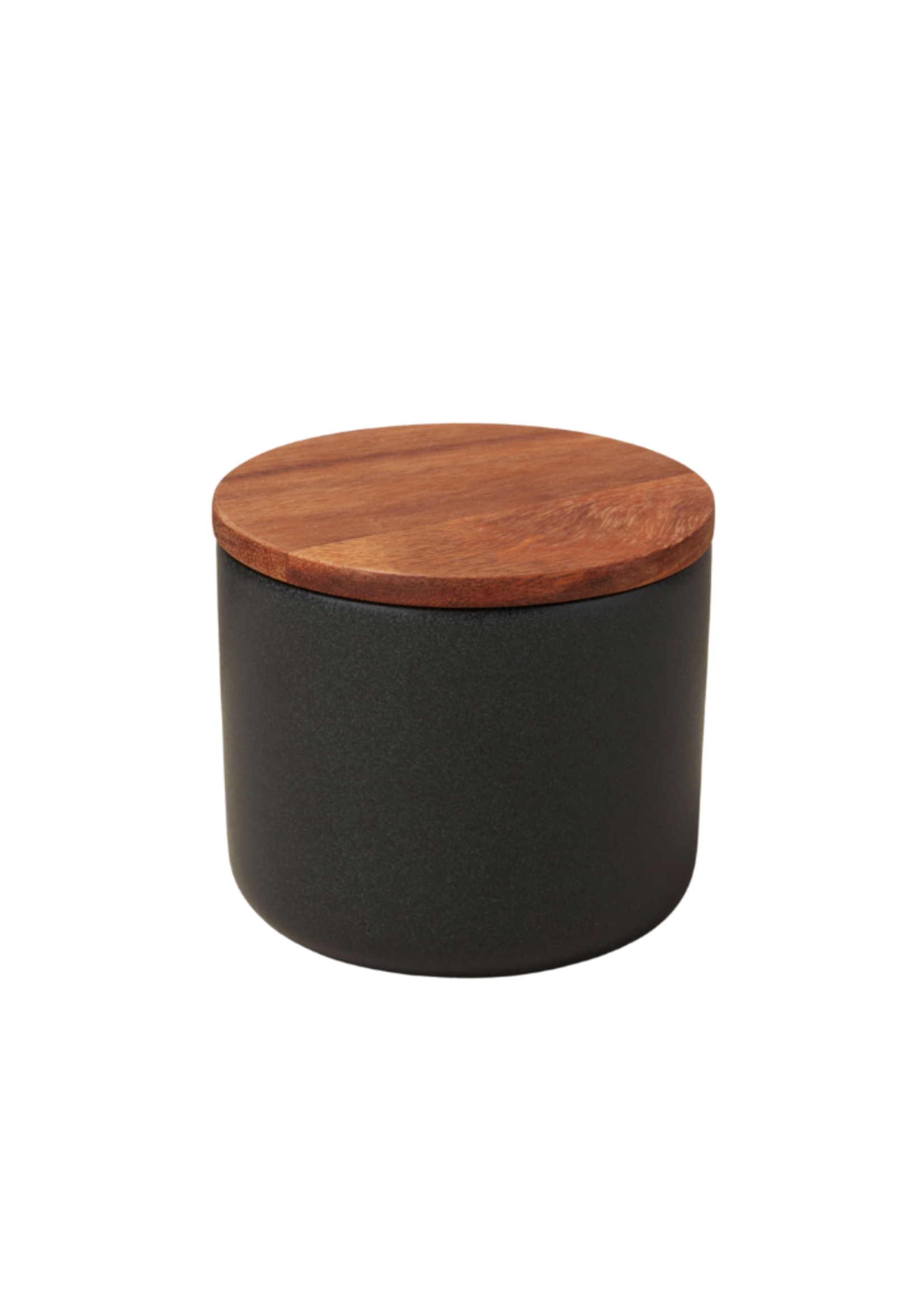 Be Home Be Home Brampton Medium Stoneware Canister l Black 4″ dia x 3.75″
