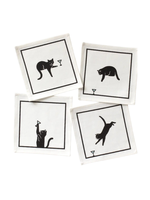 Seltzer Goods Black Cat Martini Cocktail Napkin Set