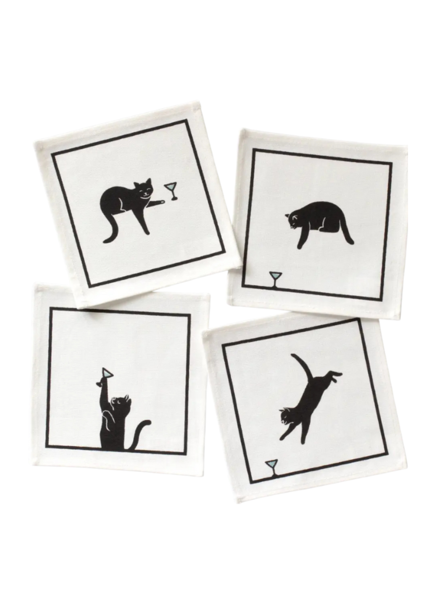 Seltzer Goods Seltzer Goods -  Black Cat Martini Cocktail Napkin Set
