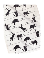 Seltzer Goods Black Cat Martini Tea Towel