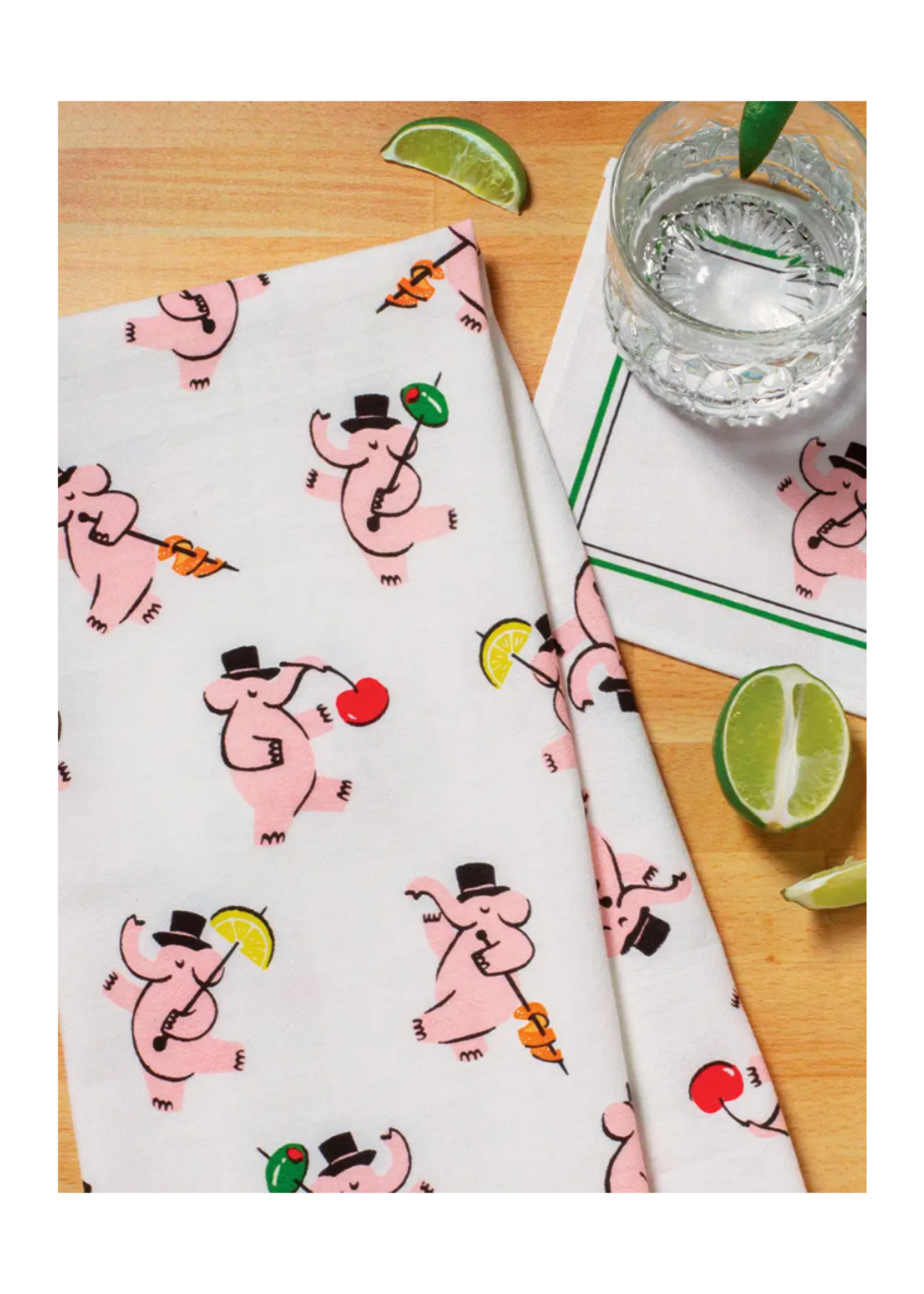 Seltzer Goods Seltzer Goods -  Pink Elephants Tea Towel