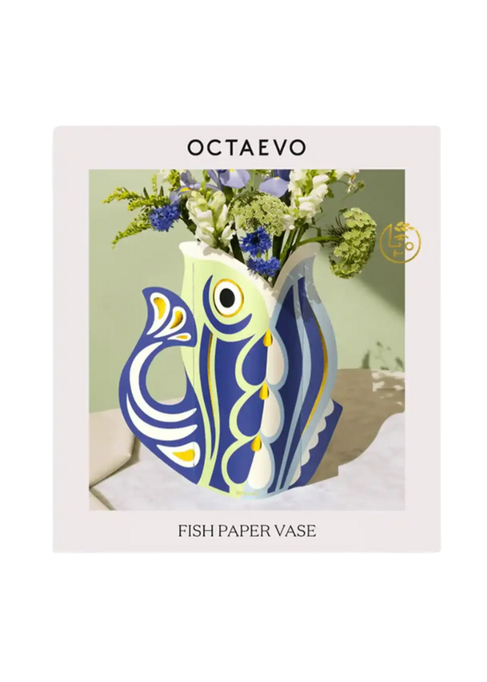 54 Celsius 54 Celsius - Octaevo Paper Vase Fish, Flower Vase & Card Set 11.5" x 11.5" l Cool