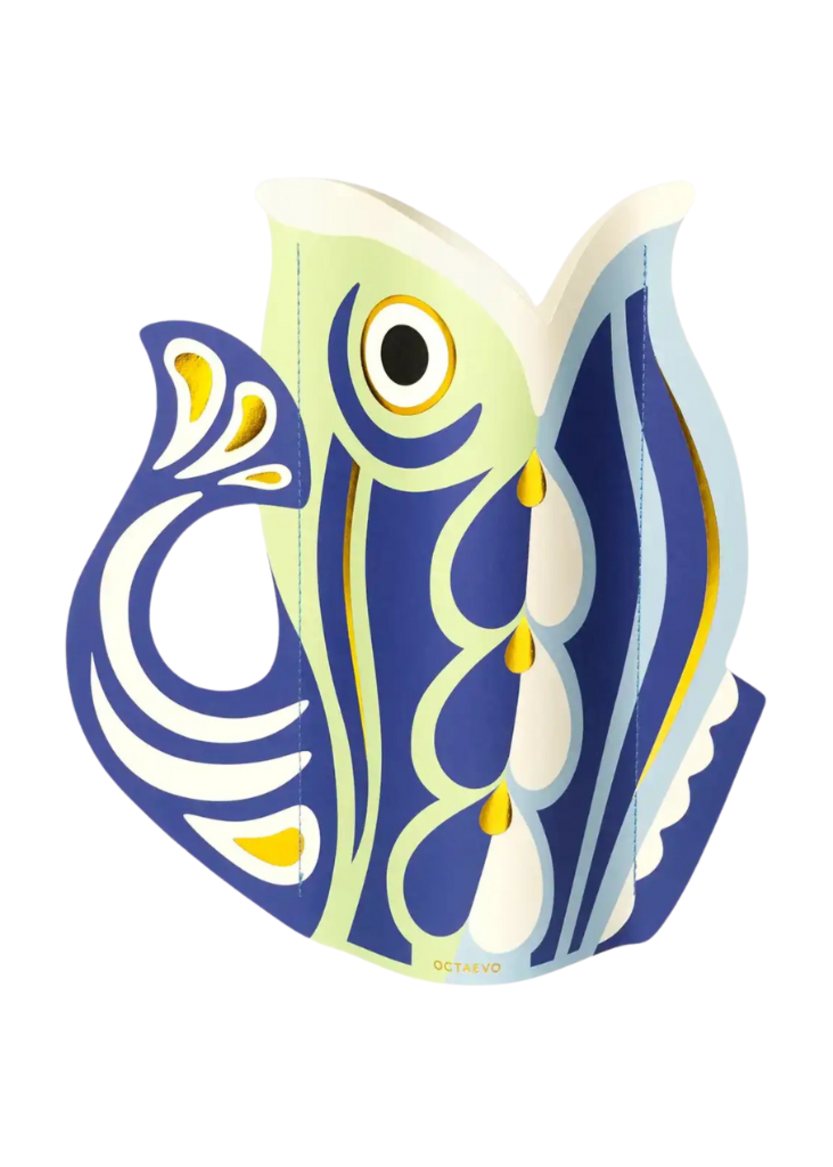 54 Celsius 54 Celsius - Octaevo Paper Vase Fish, Flower Vase & Card Set 11.5" x 11.5" l Cool