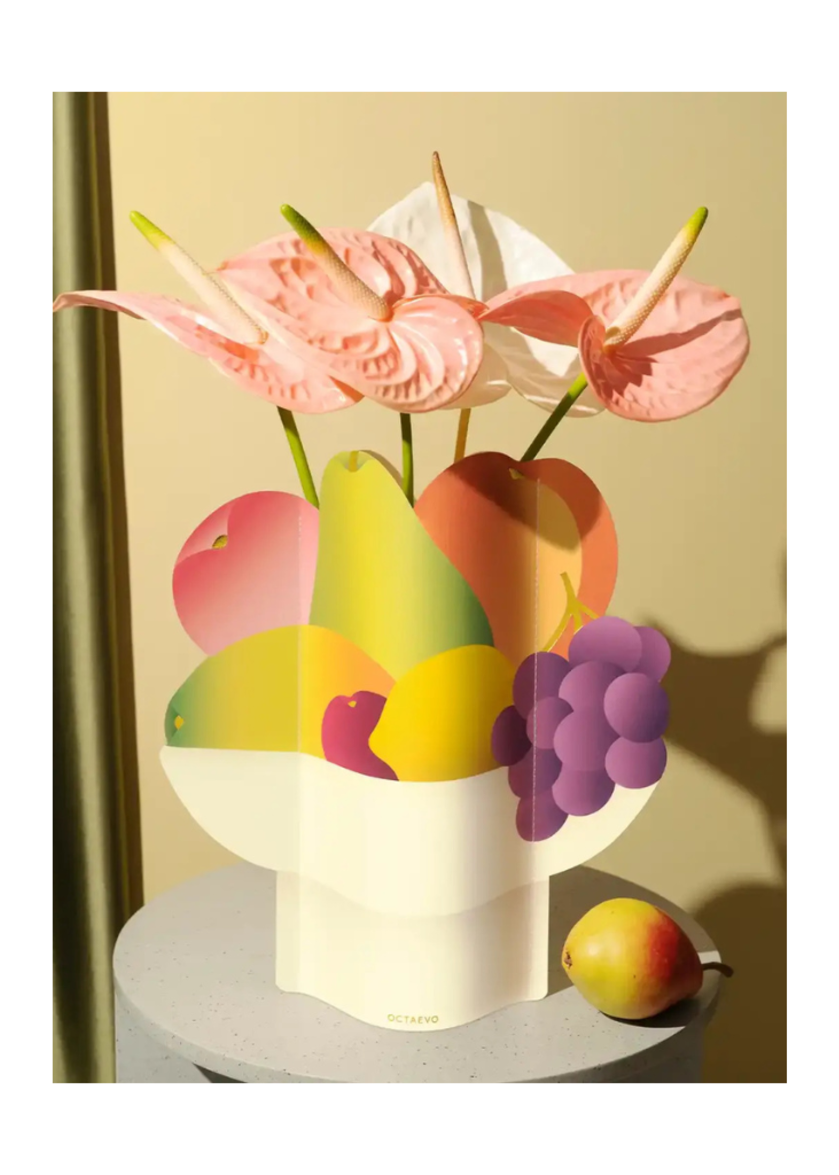 54 Celsius 54 Celsius - Octaevo Paper Vase Fruit Bowl, Flower Vase from Waterproof Paper 11.5" x 11.5"