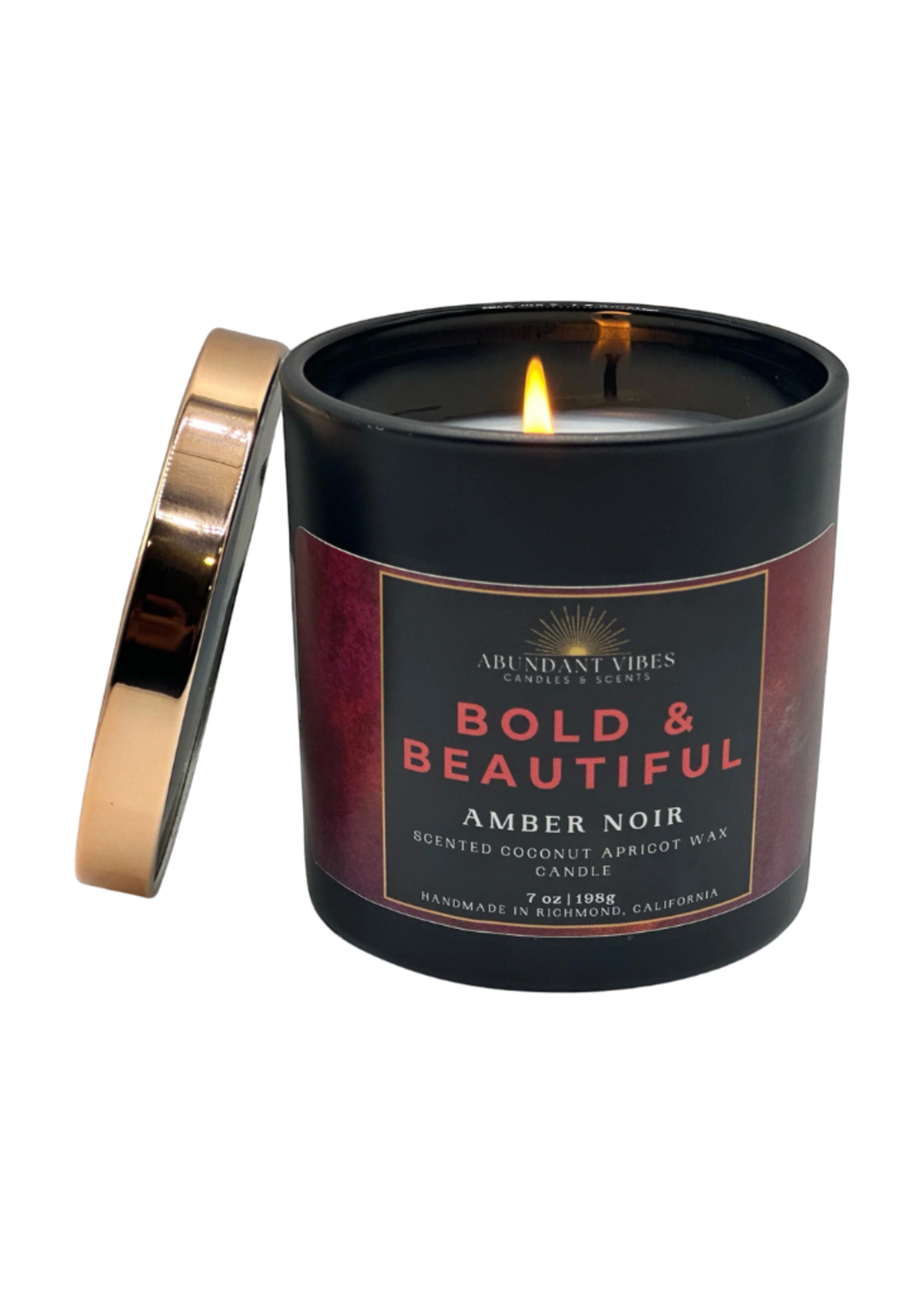 Adundant Vibes Abundant Vibes - Bold & Beautiful Candle 7oz.