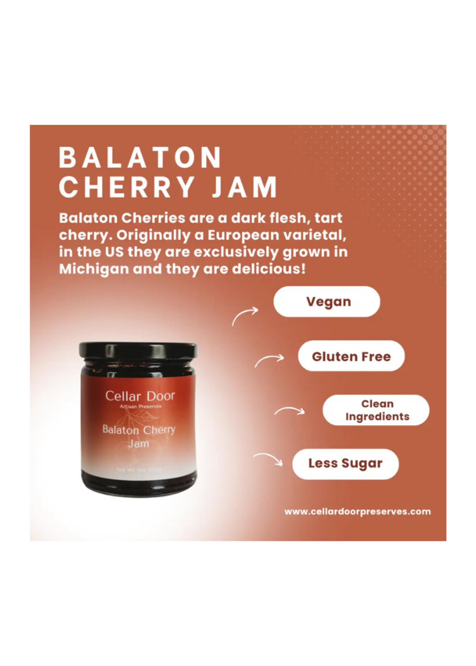 Cellar Door Preserves Cellar Door Preserves- Balaton Cherry Jam