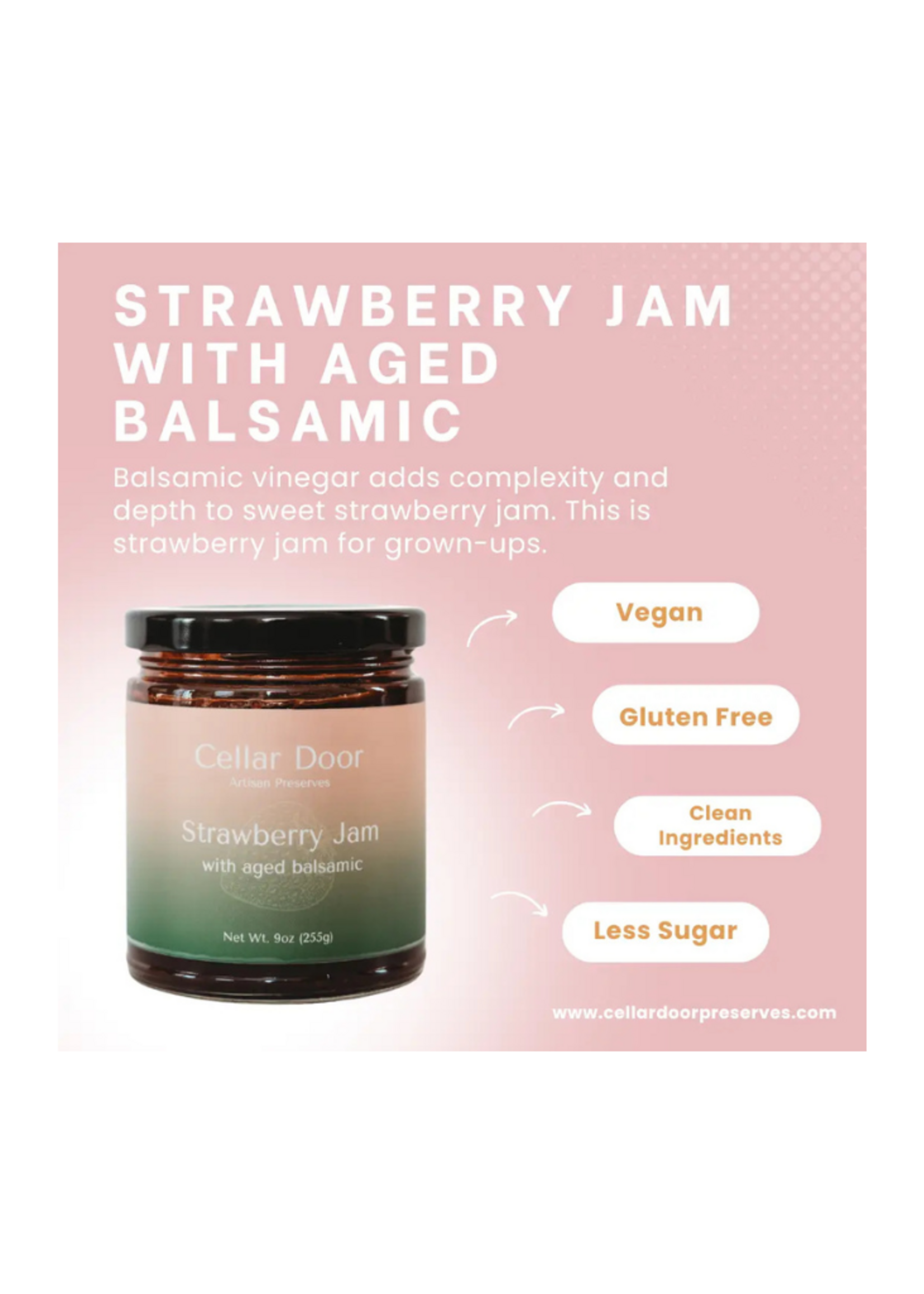 Cellar Door Preserves Cellar Door Preserves- Strawberry Jam with Aged Balsamic