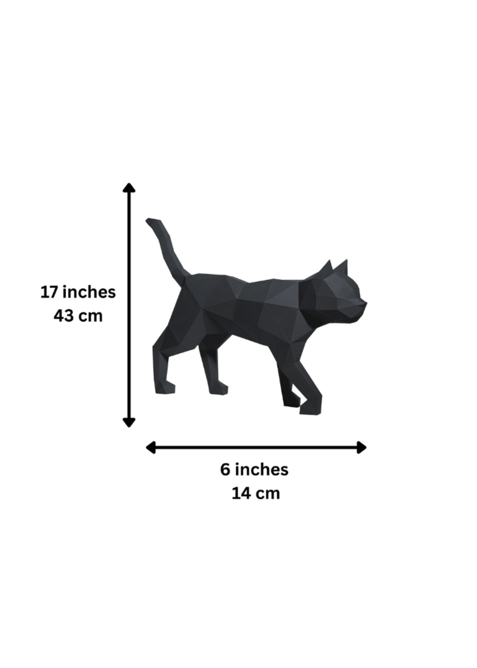 Papercraft World Papercraft World - 3D Paper Art Black Cat Origami Model