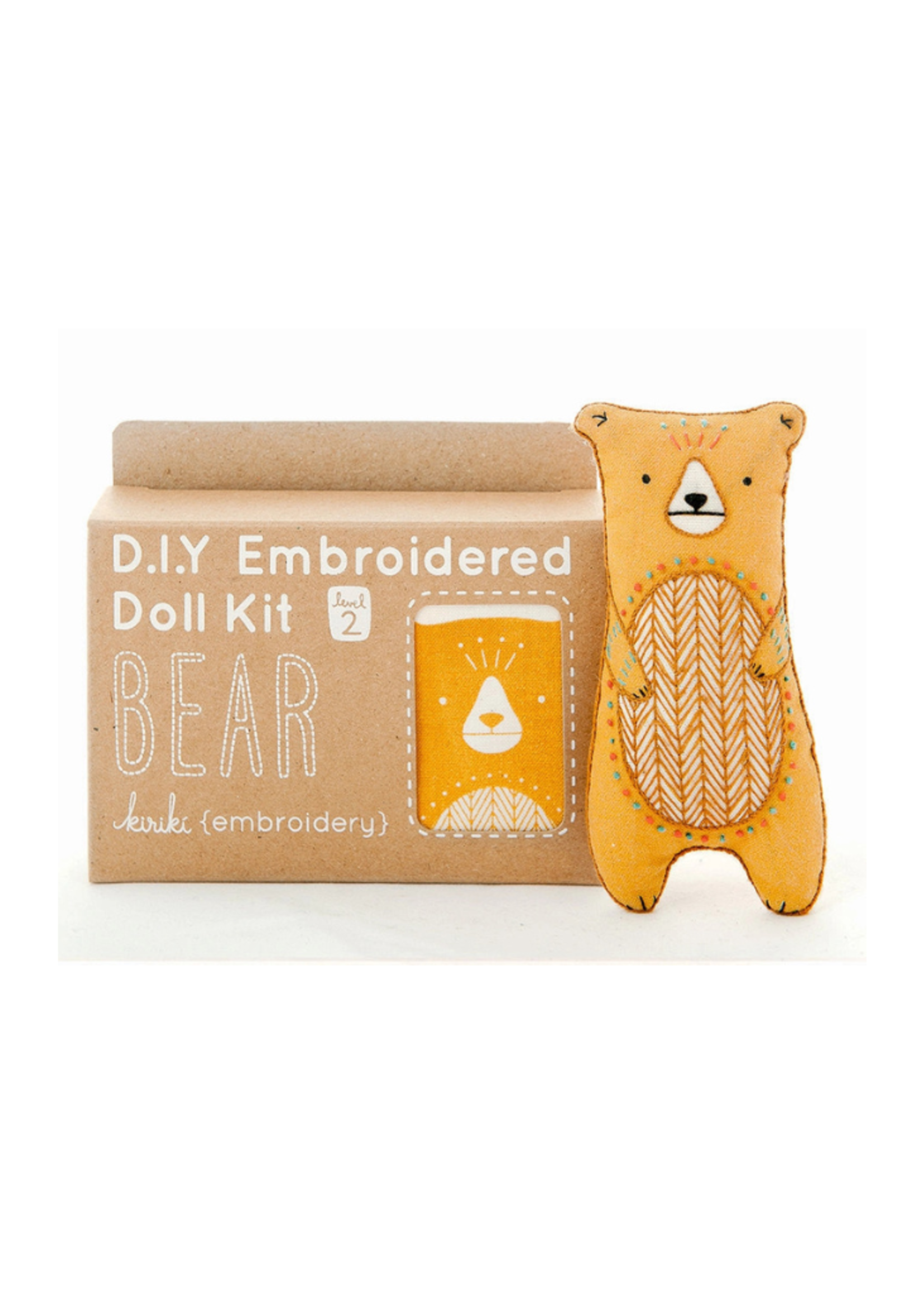 Kiriki Press Kiriki Press - Bear - Embroidery Kit Level 2
