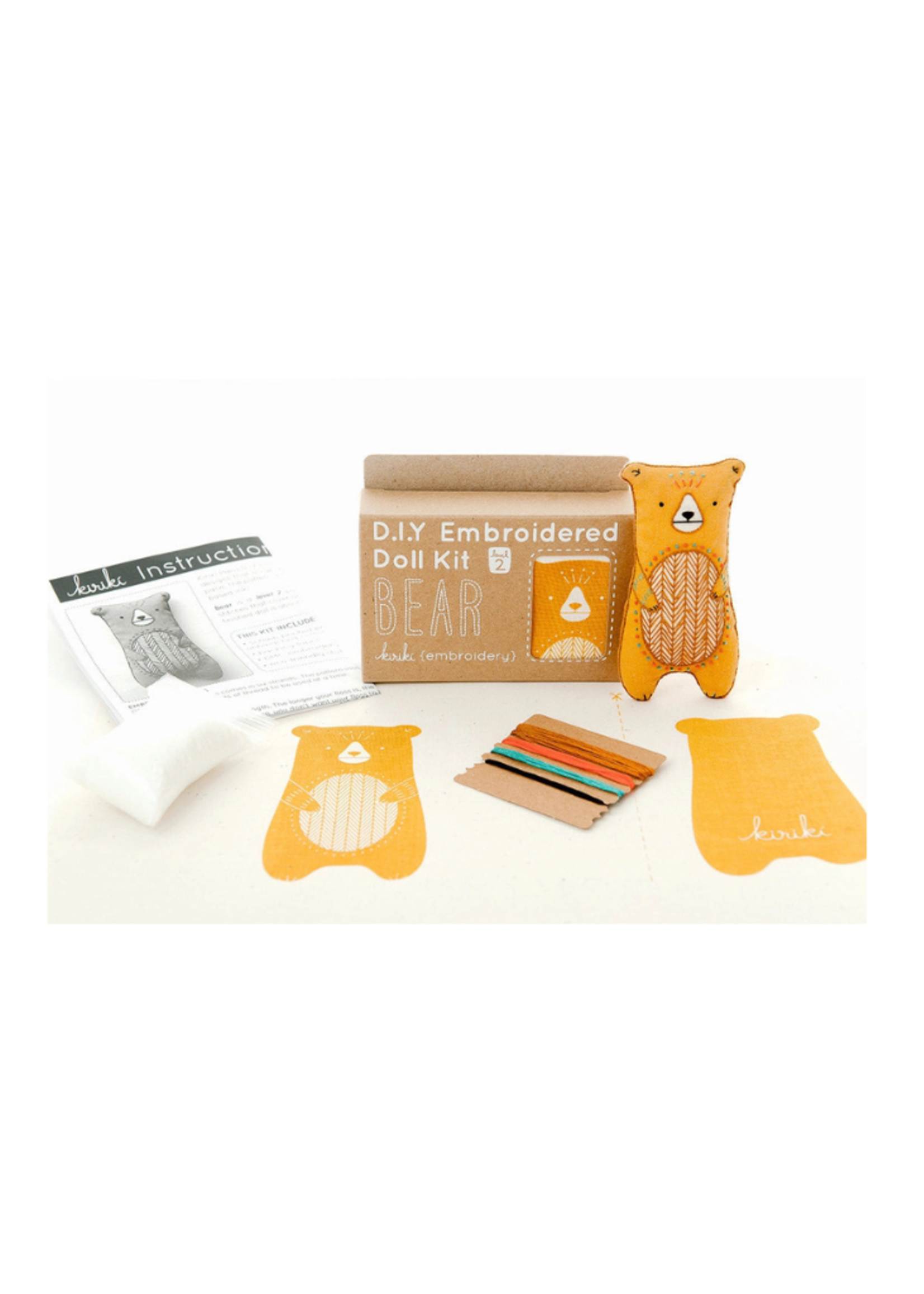 Kiriki Press Kiriki Press - Bear - Embroidery Kit Level 2