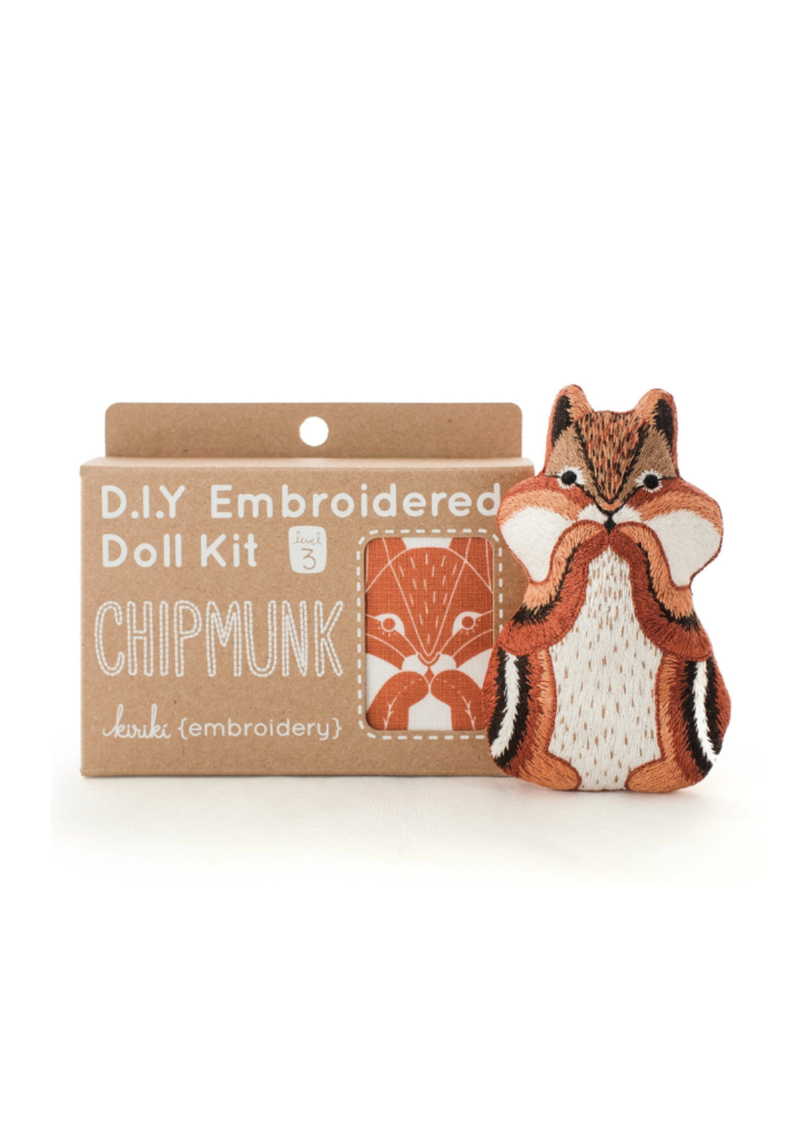 Kiriki Press Kiriki Press - Chipmunk - Embroidery Kit Level 3