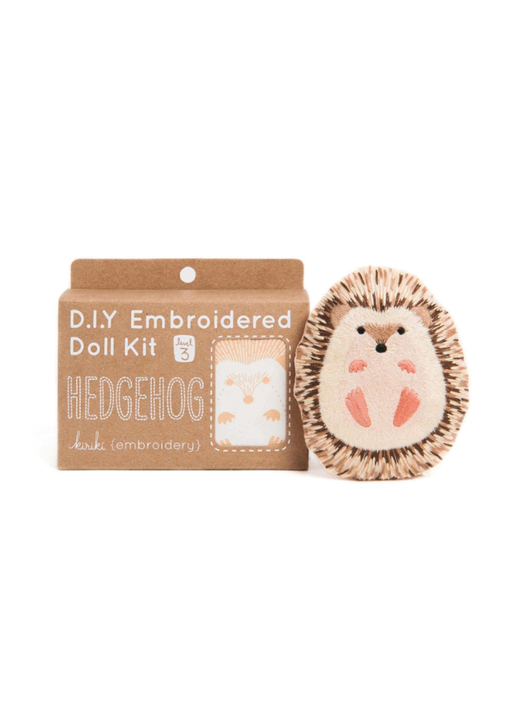 Kiriki Press Kiriki Press - Hedgehog - Embroidery Kit Level 3